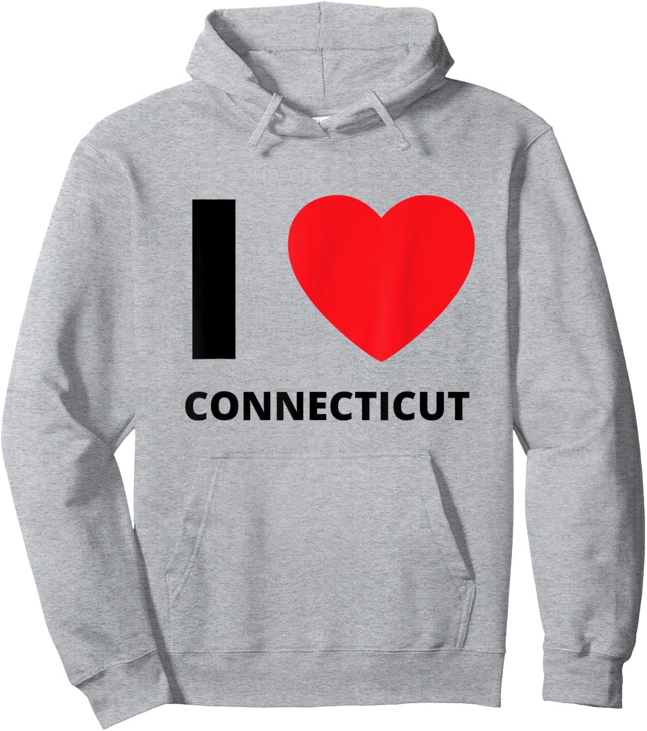 I Love Connecticut Heart CT - Travel Tourist Hoodie - Hoodie | Ash