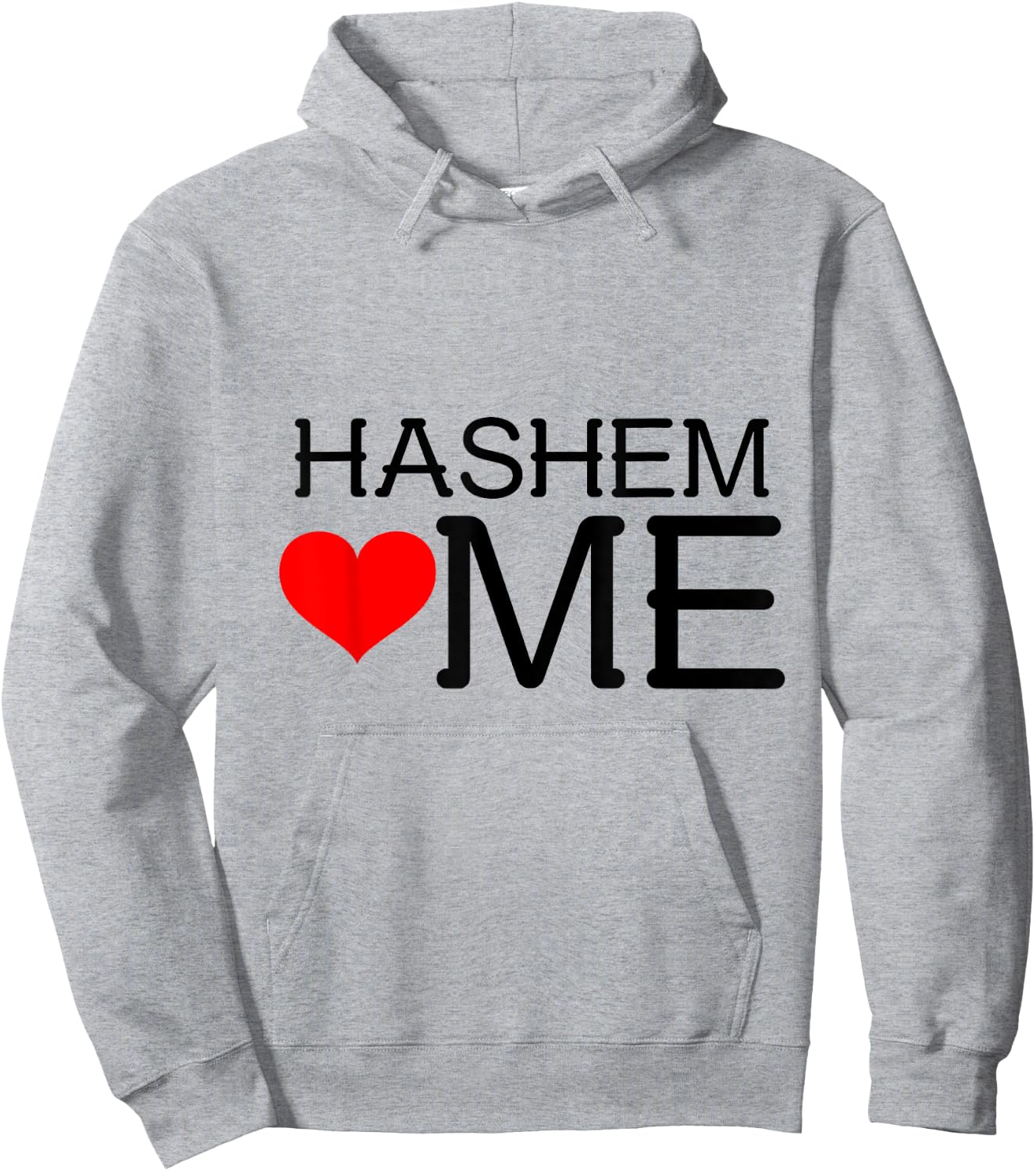 Hashem loves (heart) me Hoodie - Hoodie | Ash