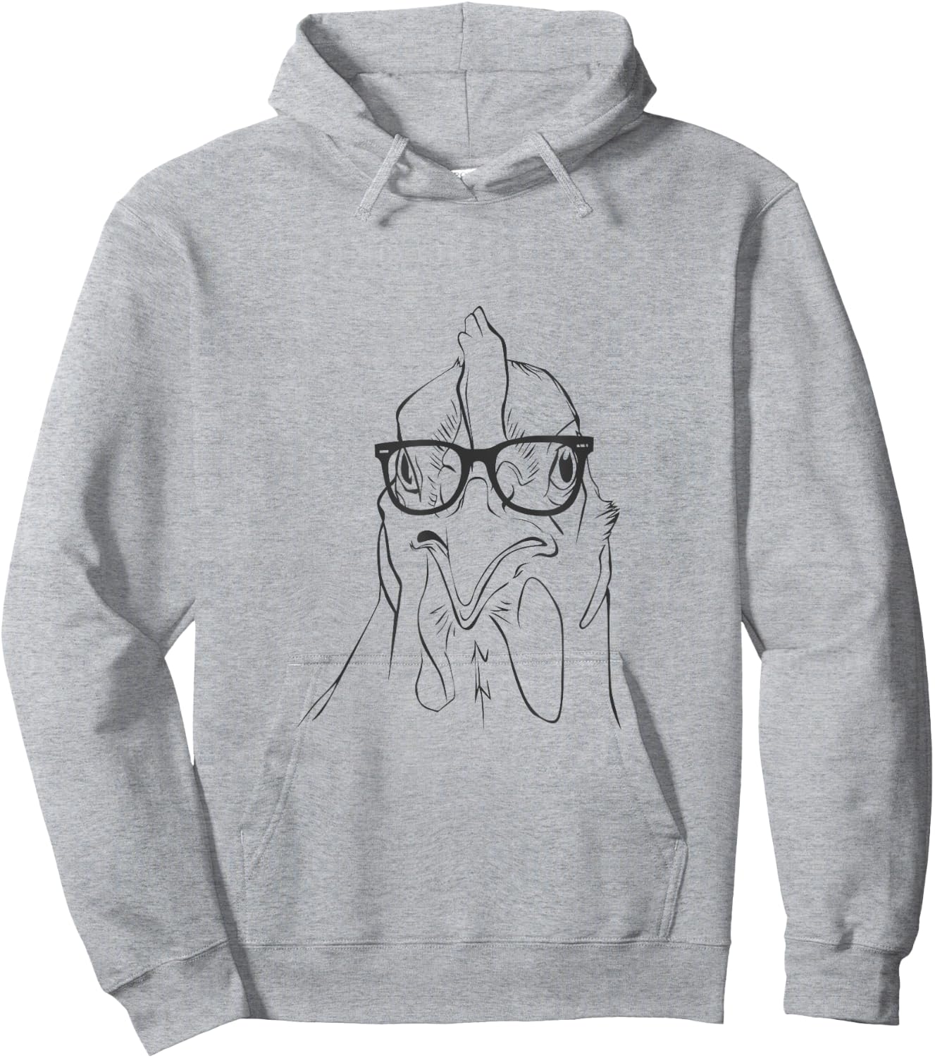 Vintage Hipster Chicken Spectacles Rooster Eye Glasses Gift Hoodie - Hoodie | Ash