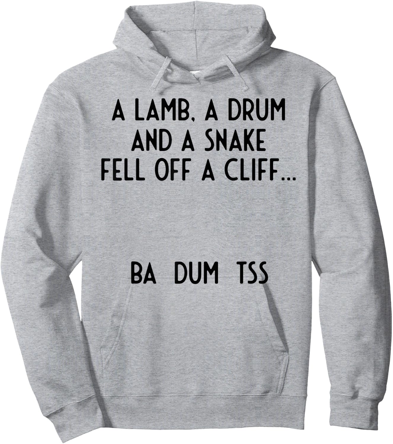 Lamb Drum Snake Off Cliff I Ba Dum Tss I Funny Hoodie - Hoodie | Ash