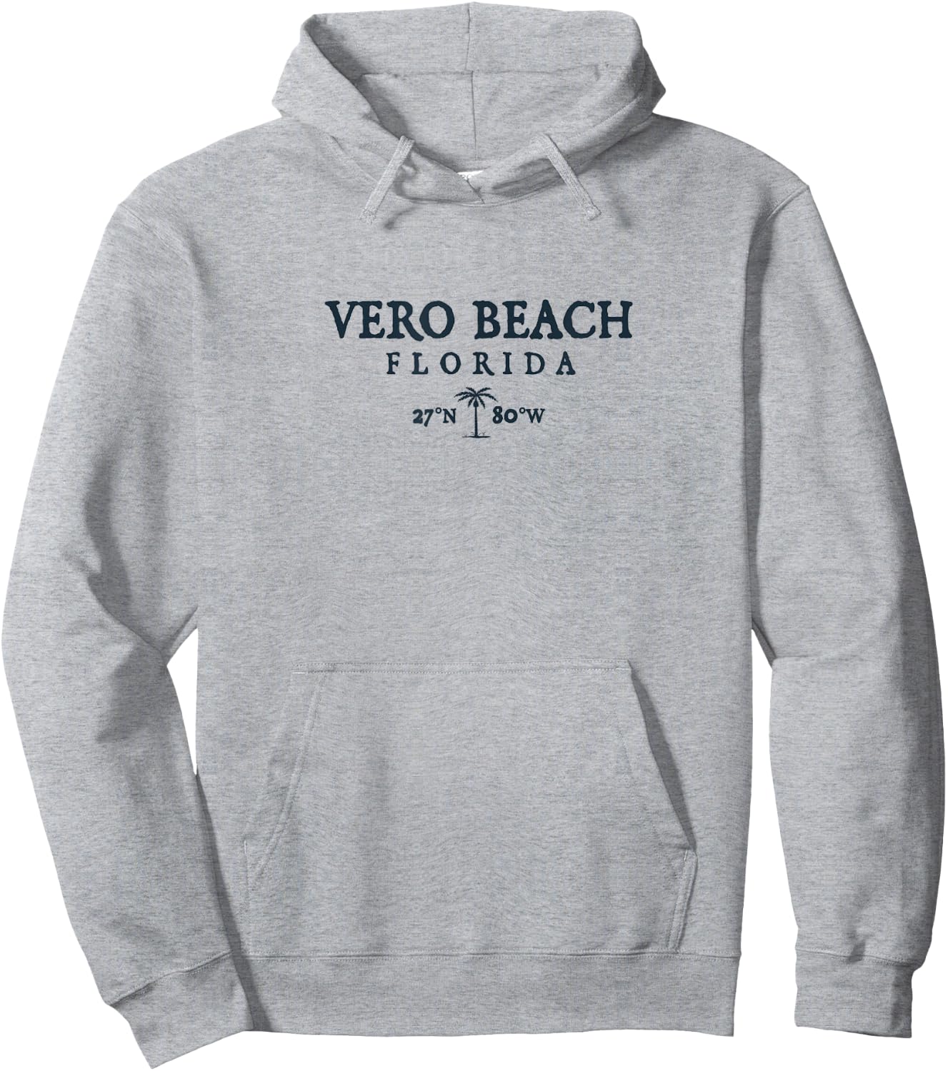 Vero Beach Florida Palm Tree Surf Beach Gift Men Women Hoodie - Hoodie | Ash