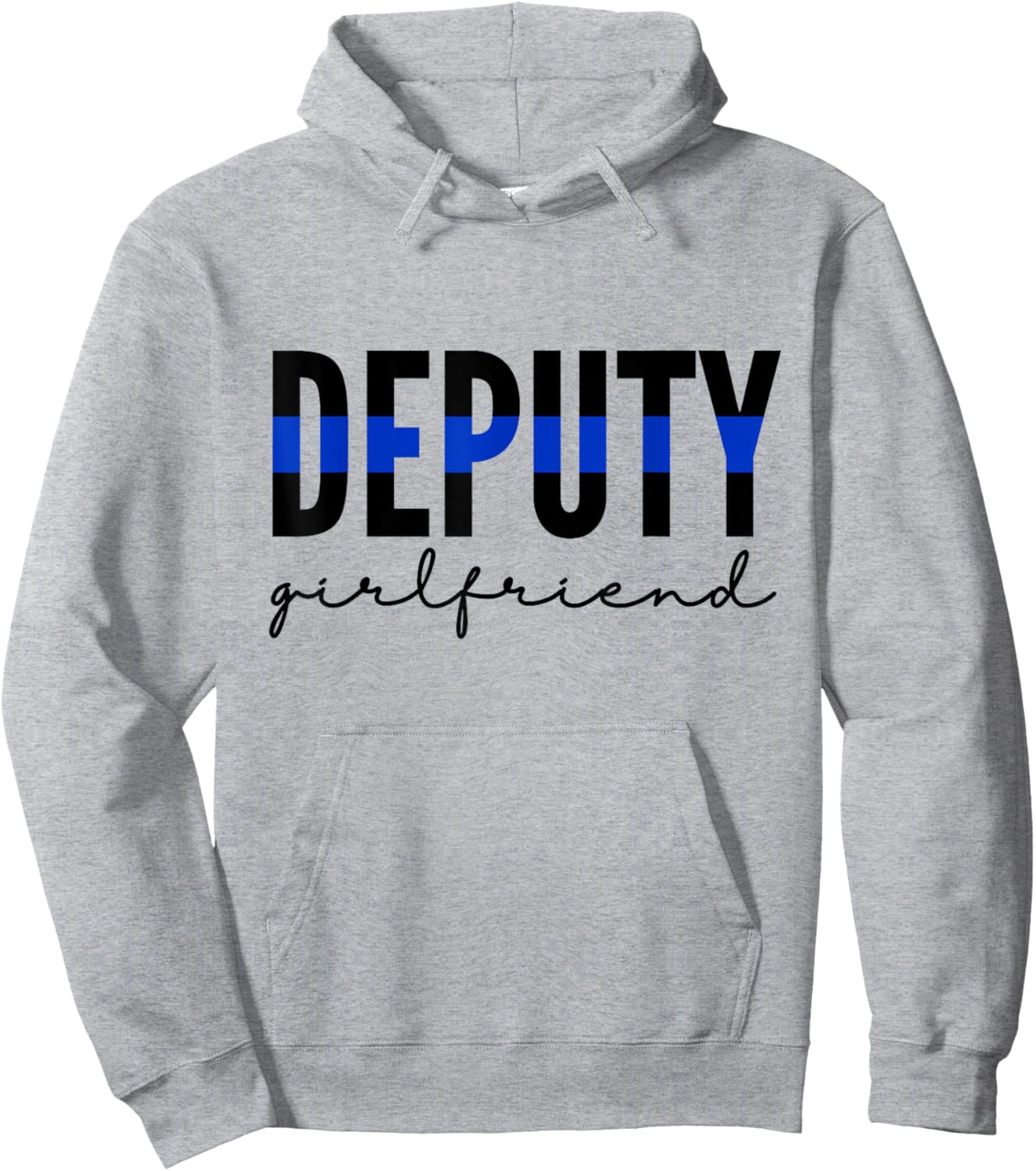 Deputy Girlfriend Thin Blue Line Police Officer Cop Hoodie - Hoodie | Ash