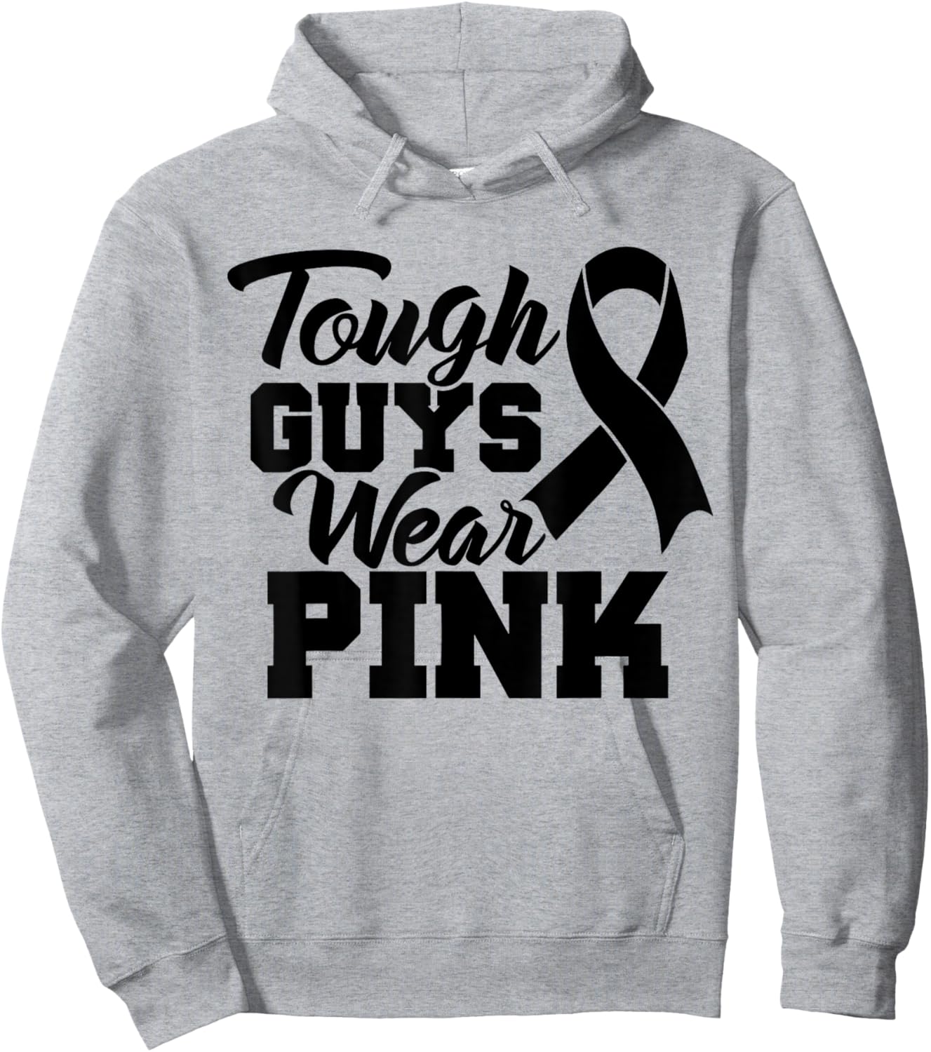 Tough Guys Wear Pink Men And Boys Support Cancer Survivors Hoodie - Hoodie | Ash