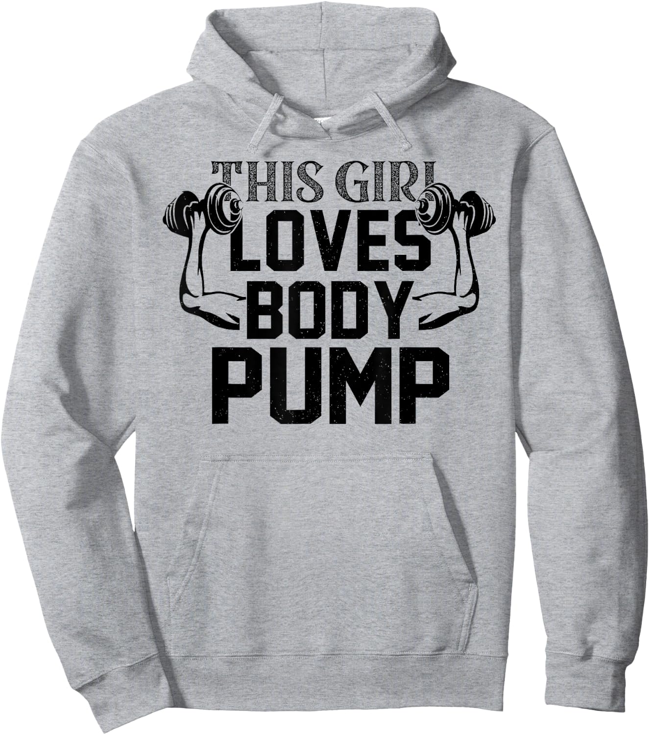 Girl Love Body Pump Female Gym Instructor Funny Fitness Girl Hoodie - Hoodie | Ash