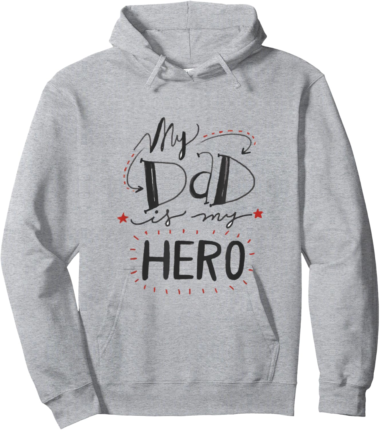 Fathers Day T Shirts For Kids My Dad Is My Hero Cute Design Hoodie - Hoodie | Ash