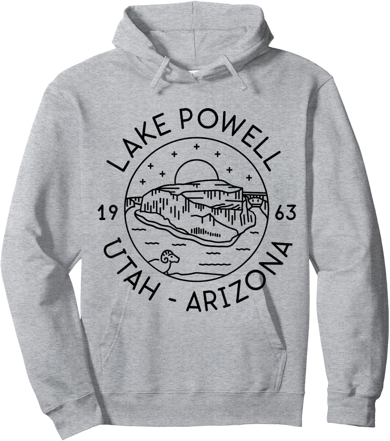 Lake Powell Reservoir 1963 Utah Arizona Hoodie - Hoodie | Ash