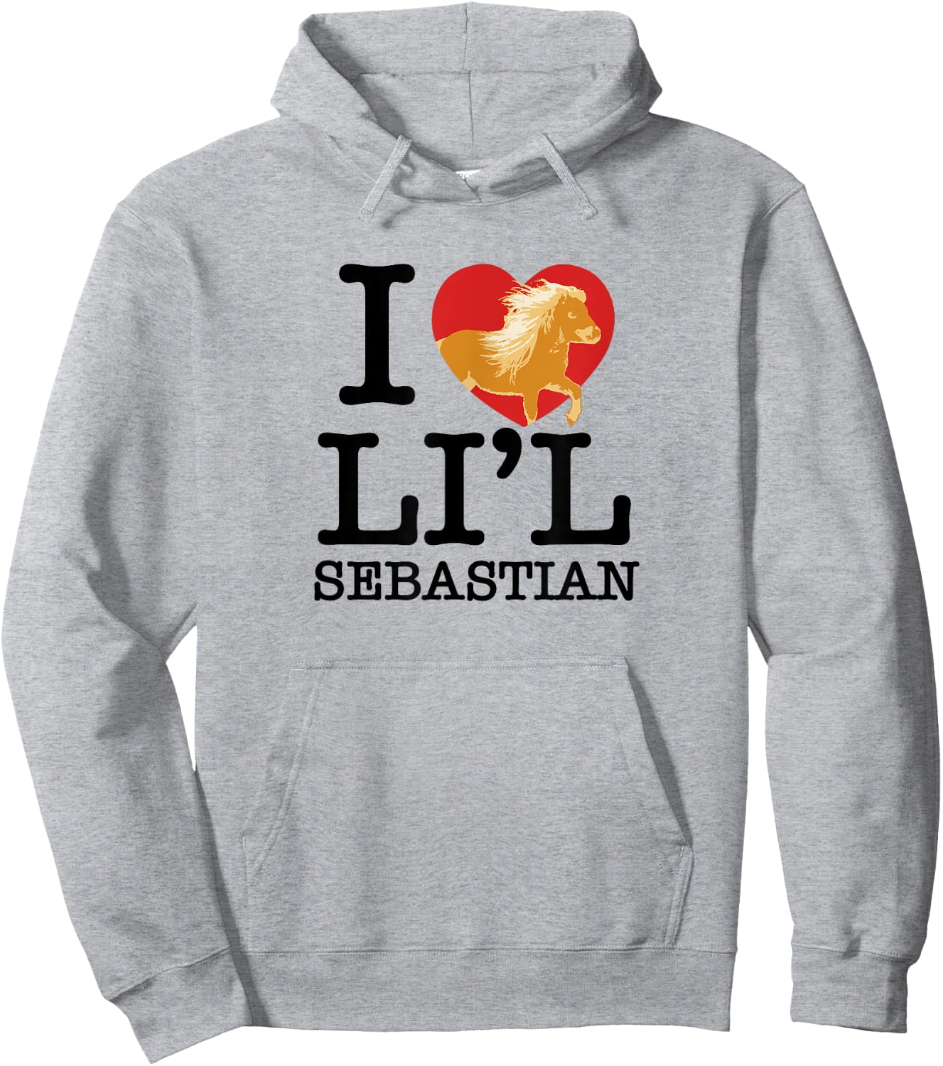 I Heart Li'l Sebastian Pony Love Little Horse Fan Hoodie - Hoodie | Ash