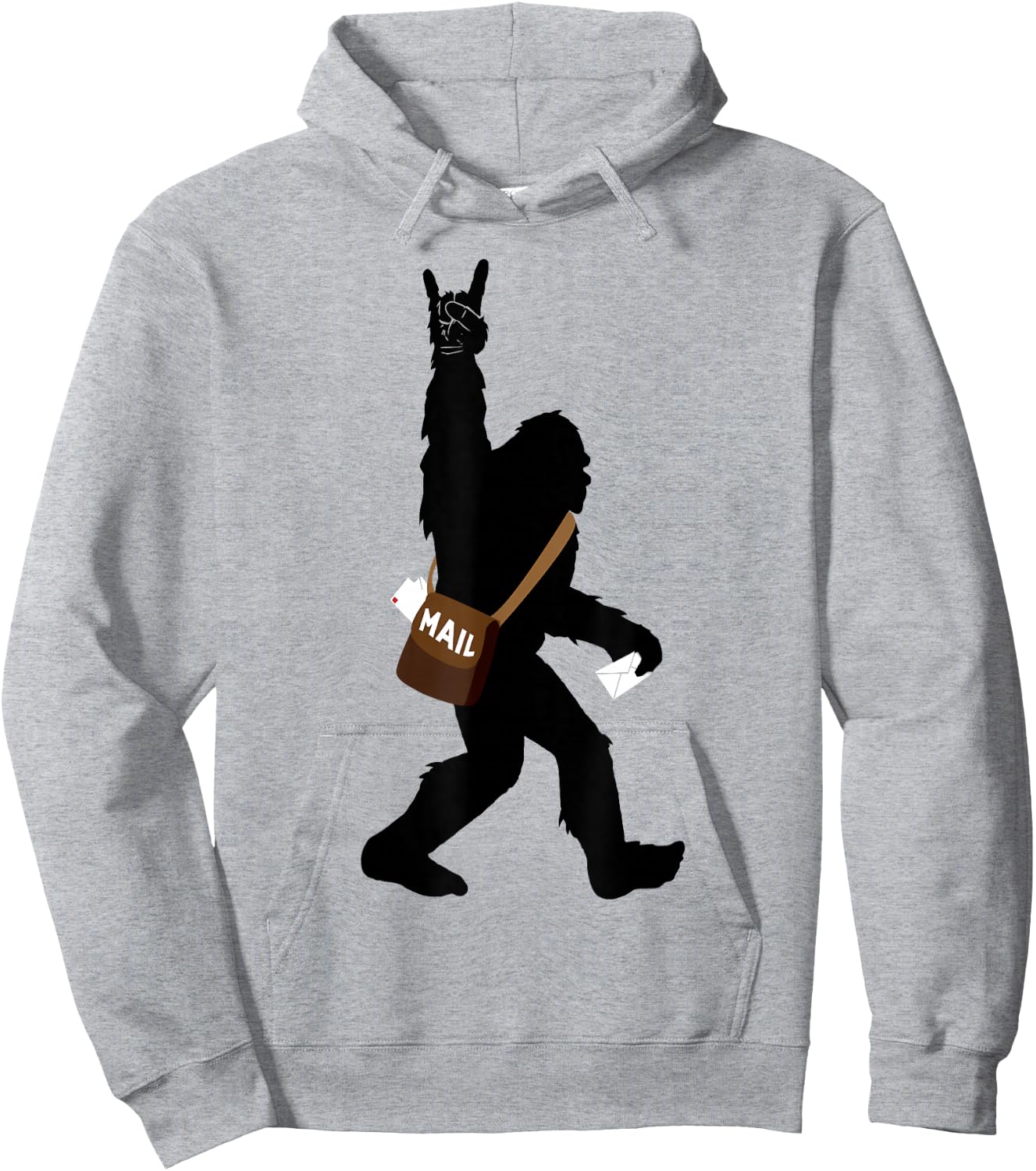 Funny Bigfoot Rock and Roll Rock On for US Postal Workers Hoodie - Hoodie | Ash