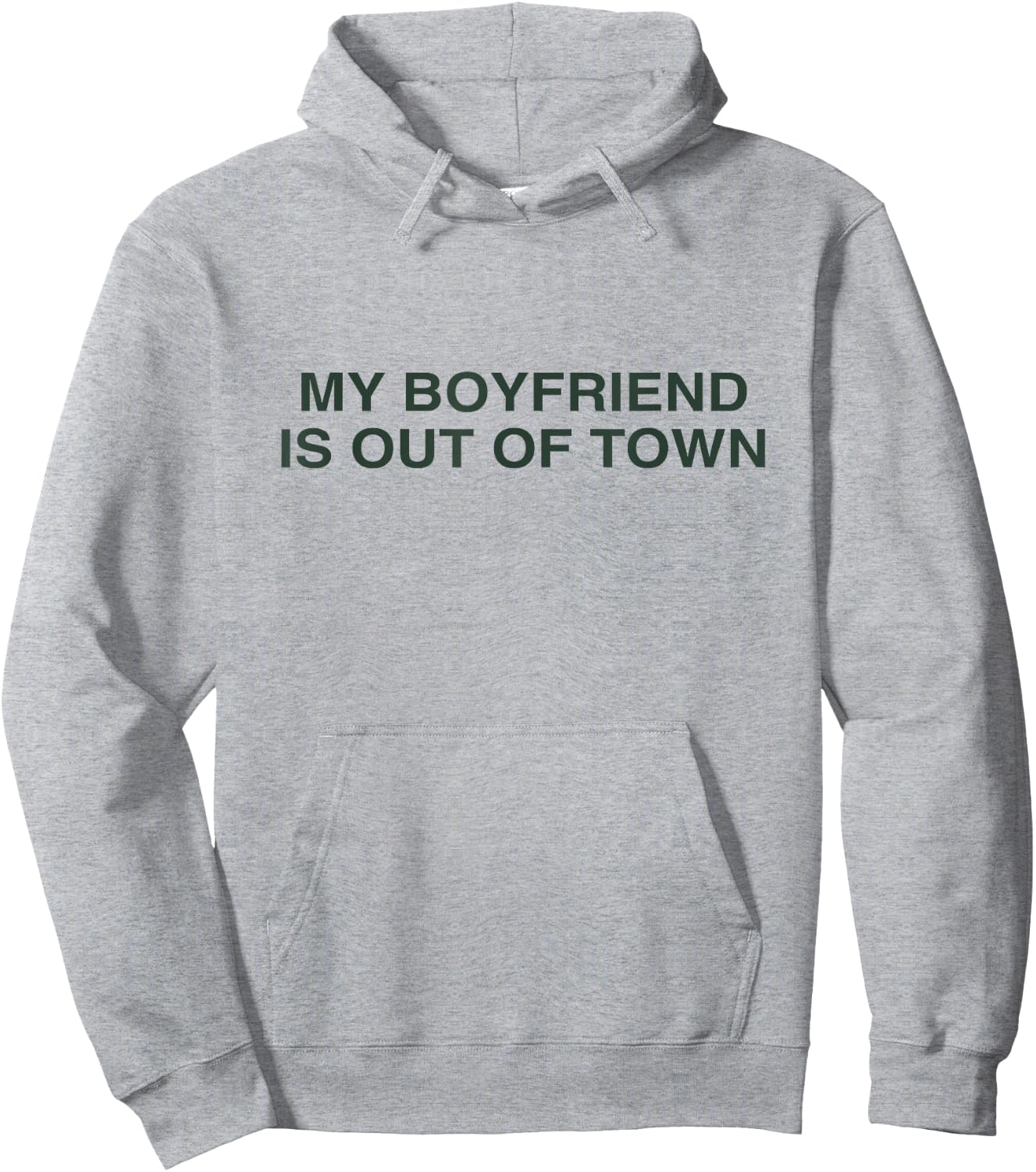My Boyfriend is Out of Town Y2K Slogan Women Hoodie - Hoodie | Ash