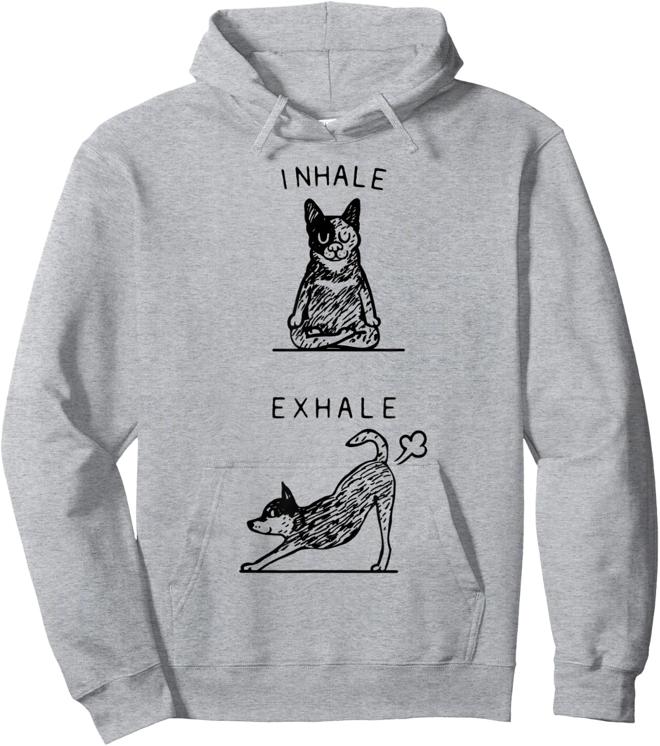 Inhale Exhale Australian Cattle Dog Hoodie - Hoodie | Ash