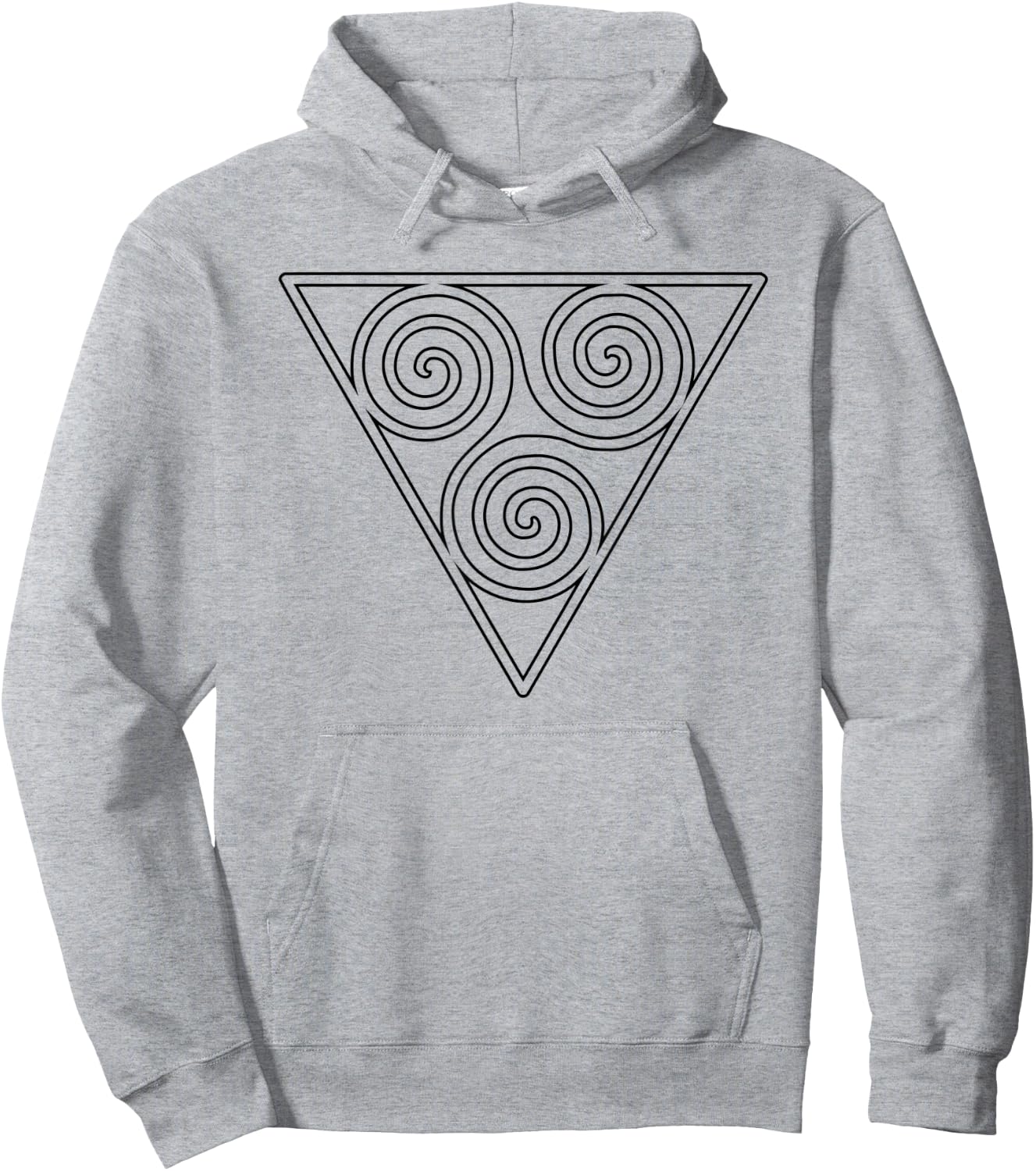 Celtic Symbol - Triskele - Triple Spiral In Triangle 2 Hoodie - Hoodie | Ash