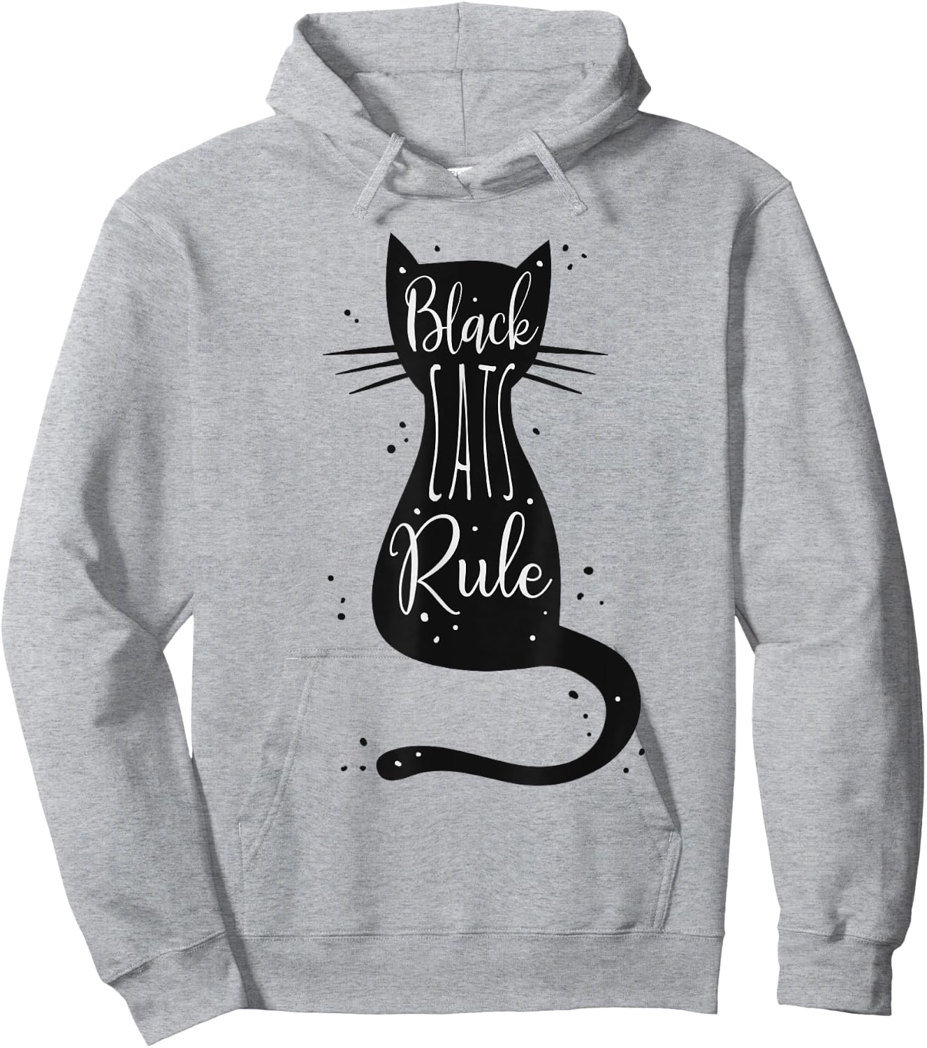 Black Cats Rule Funny Cat Lover Gifts Love Kittens Women Kids Hoodie - Hoodie | Ash