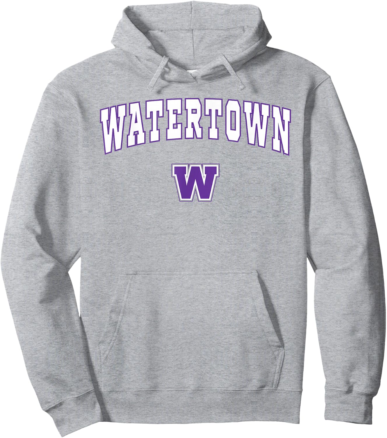 Watertown High School Purple Tigers Hoodie - Hoodie | Ash