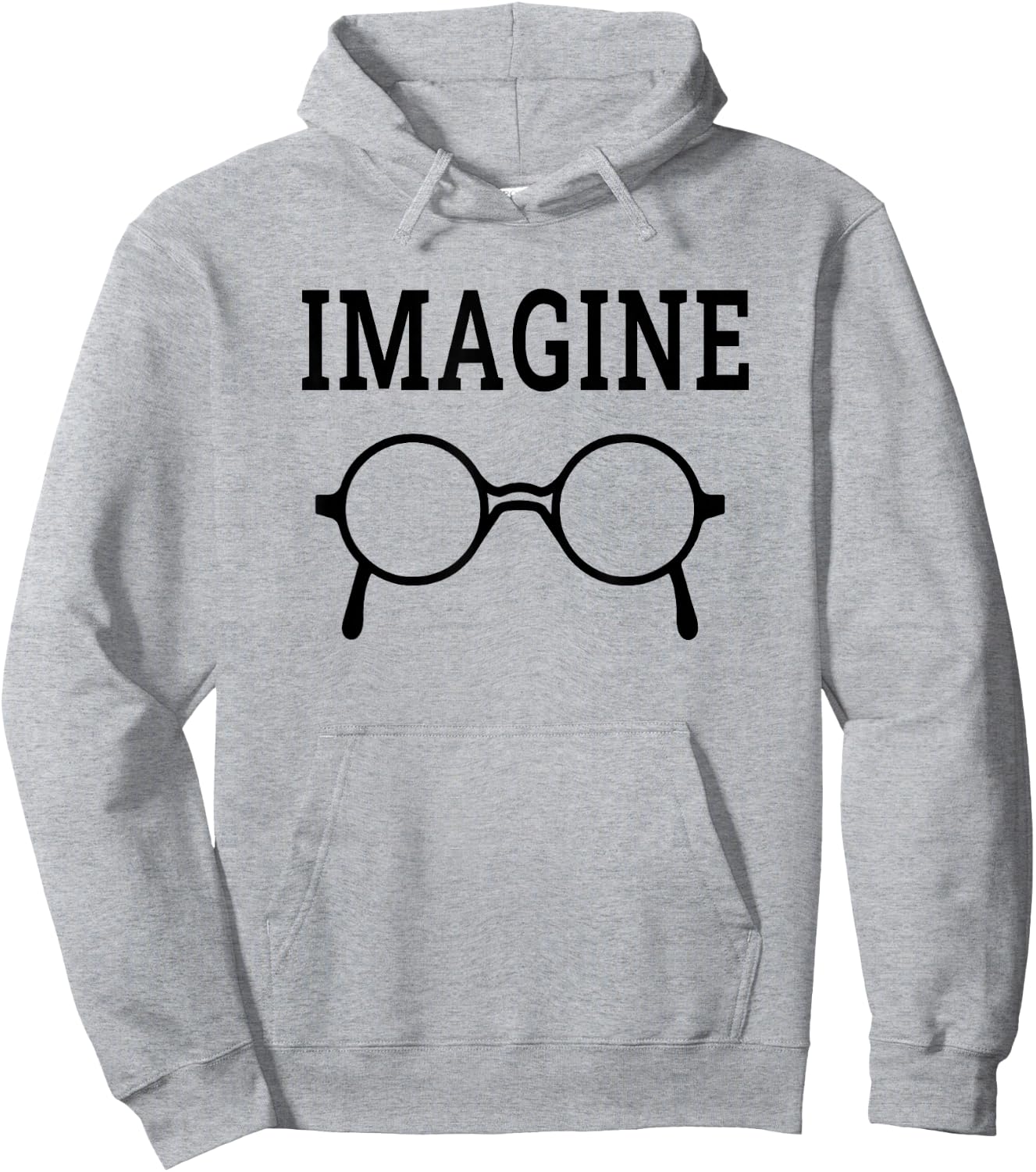 Imagine Peaceful Lennon Glasses No War Peace Vintage Gift Hoodie - Hoodie | Ash