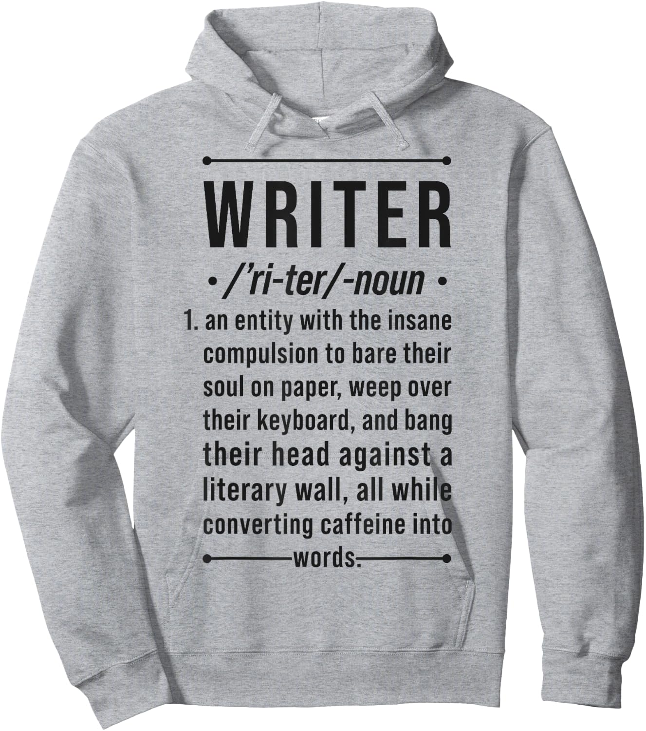 Writer Funny Noun Definition Book Author Novelist Poet Gifts Hoodie - Hoodie | Ash