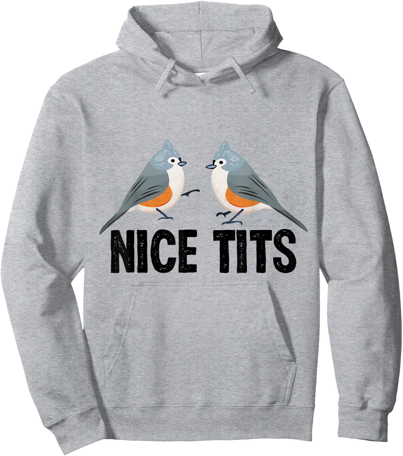 Tufted Titmouse Cute Bird watching Gift Men Women Hoodie - Hoodie | Ash