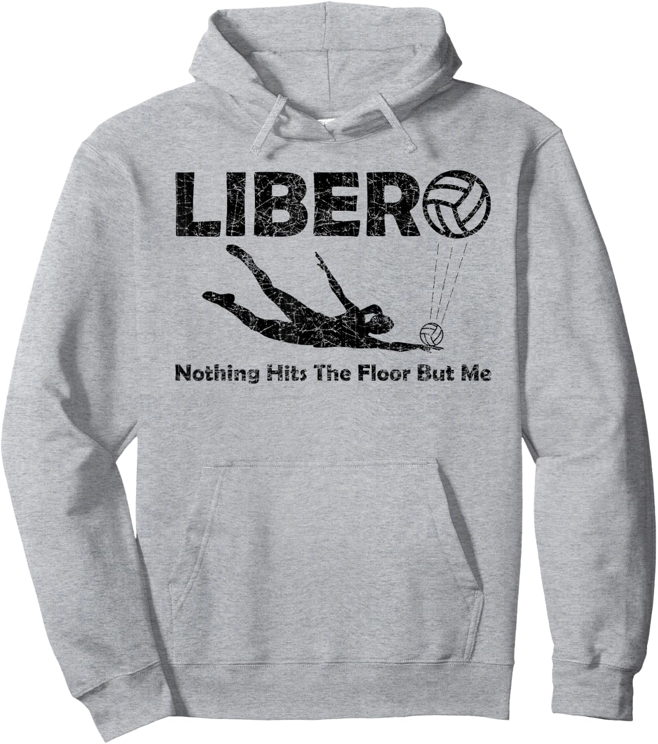 Libero Volleyball Player, Defensive Specialist, VBall Game Hoodie - Hoodie | Ash