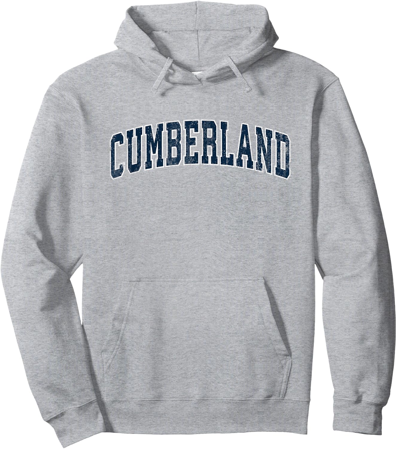 Cumberland Rhode Island RI Vintage Sports Design Navy Design Hoodie - Hoodie | Ash