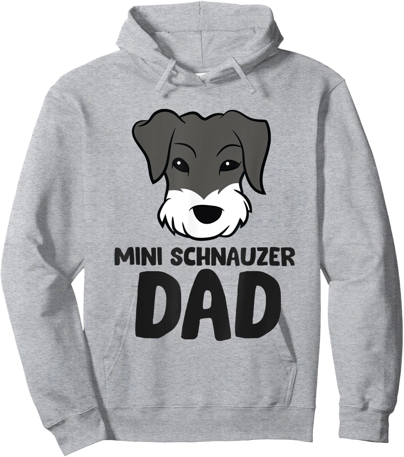 Mini Schnauzer Dad Miniature Schnauzer Dad Hoodie - Hoodie | Ash