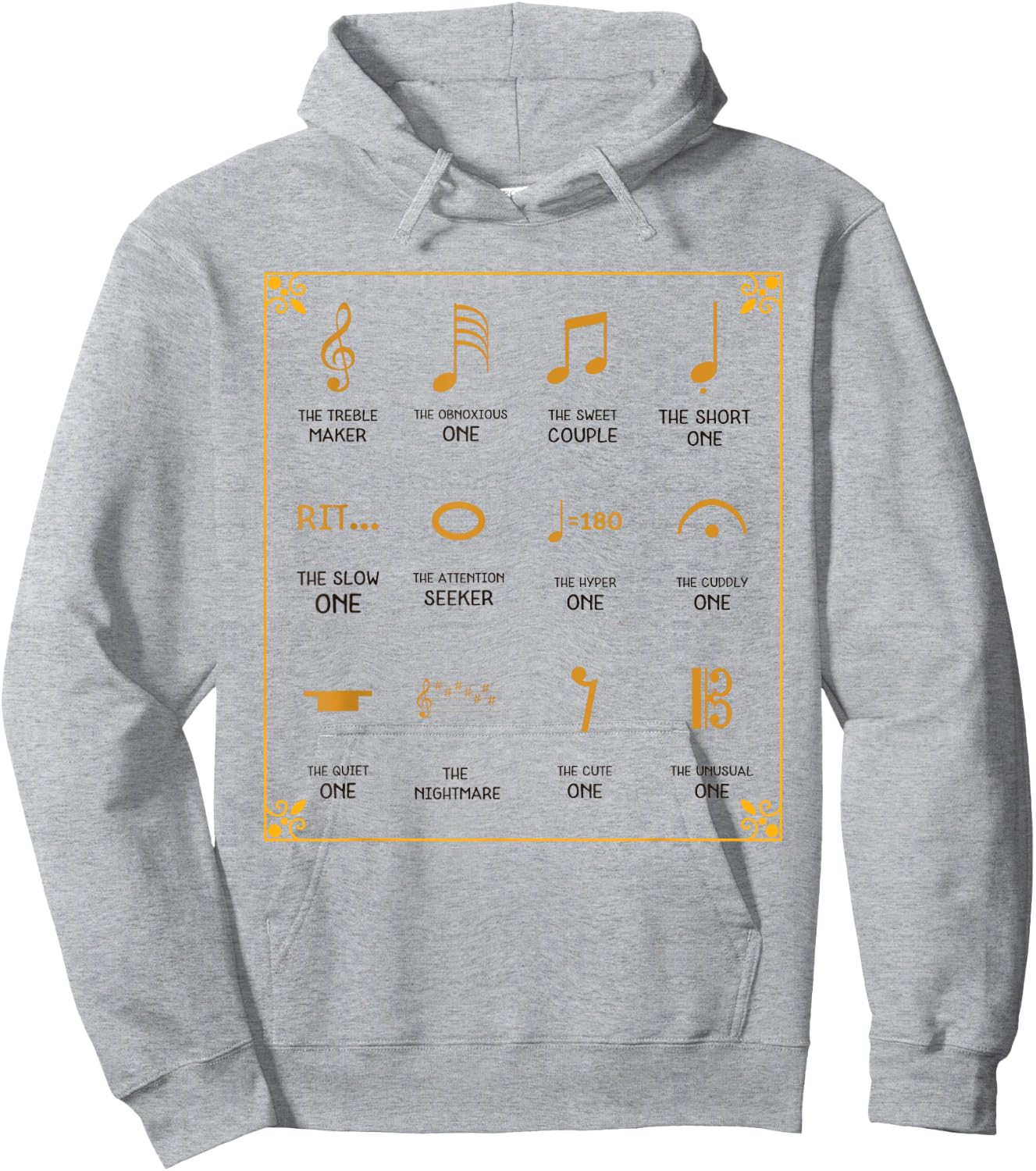 Funny Music Notes Definition Music Theory Instrument Humor Hoodie - Hoodie | Ash
