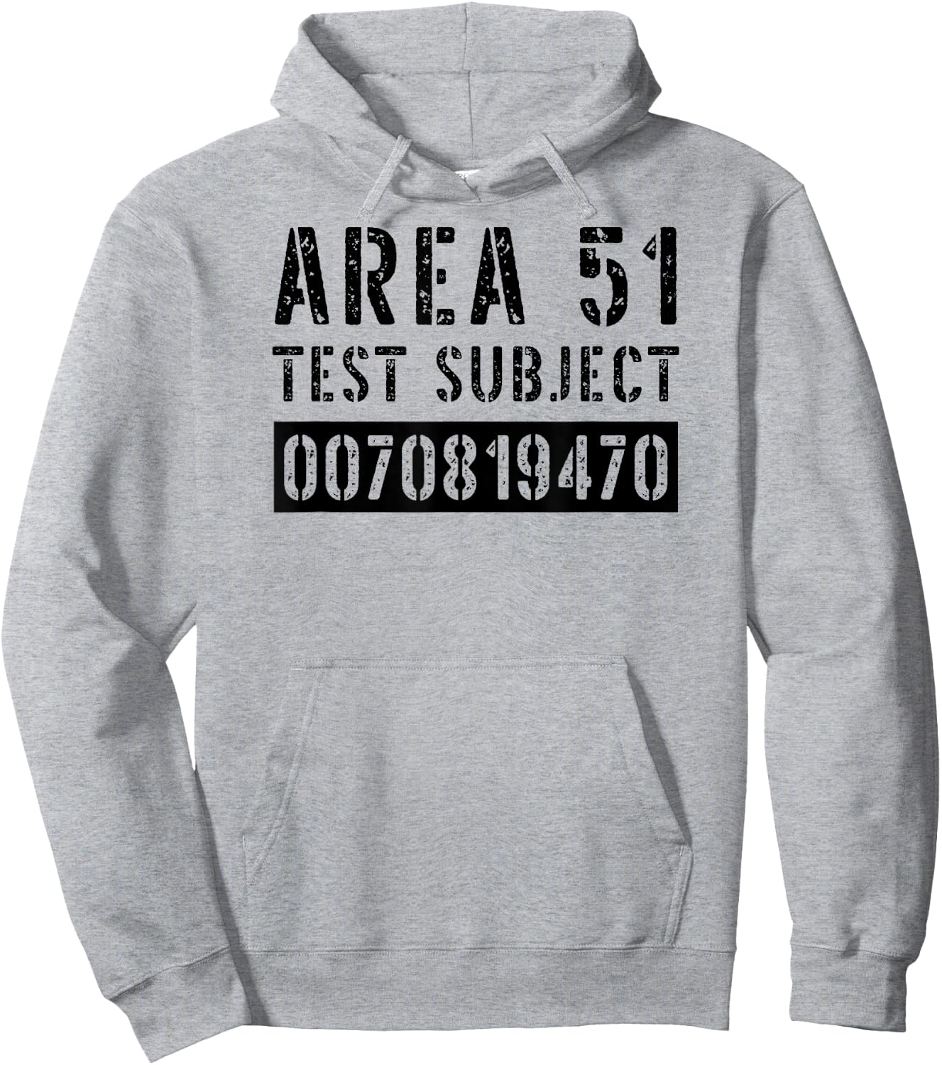 Area 51 Test Subject Costume Roswell Alien UFO Conspiracy Hoodie - Hoodie | Ash
