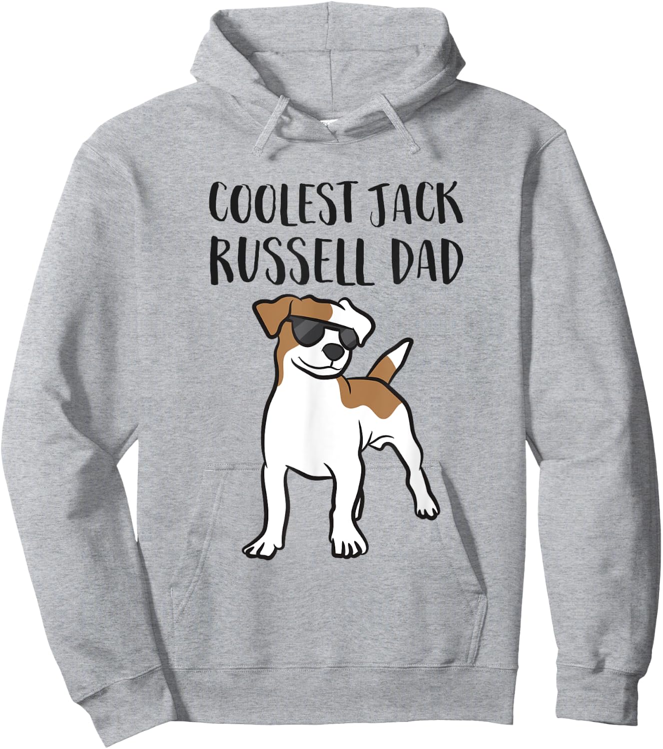 Coolest Jack Russel Dad Father Of Jack Russell Terrier Hoodie - Hoodie | Ash