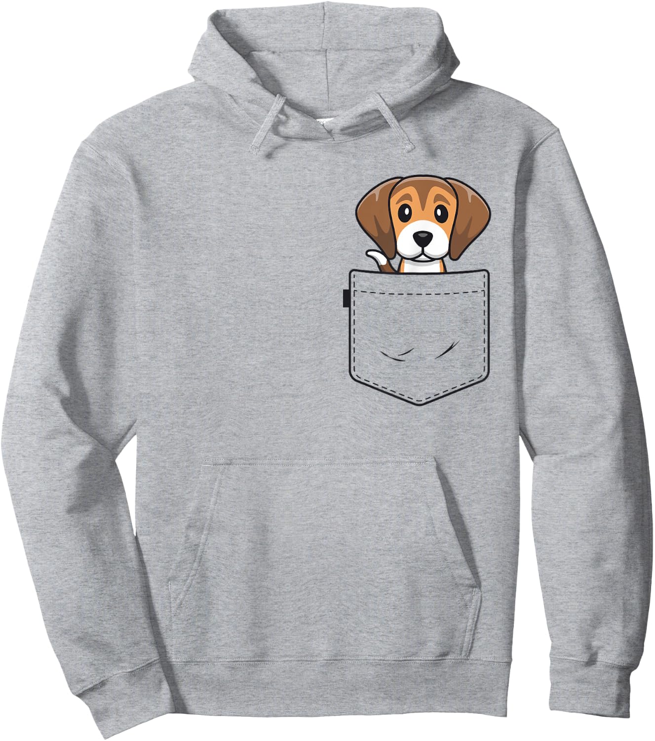 Beagle Dog In Pocket Shirts Men Women Beagle Lover Gift Hoodie - Hoodie | Ash