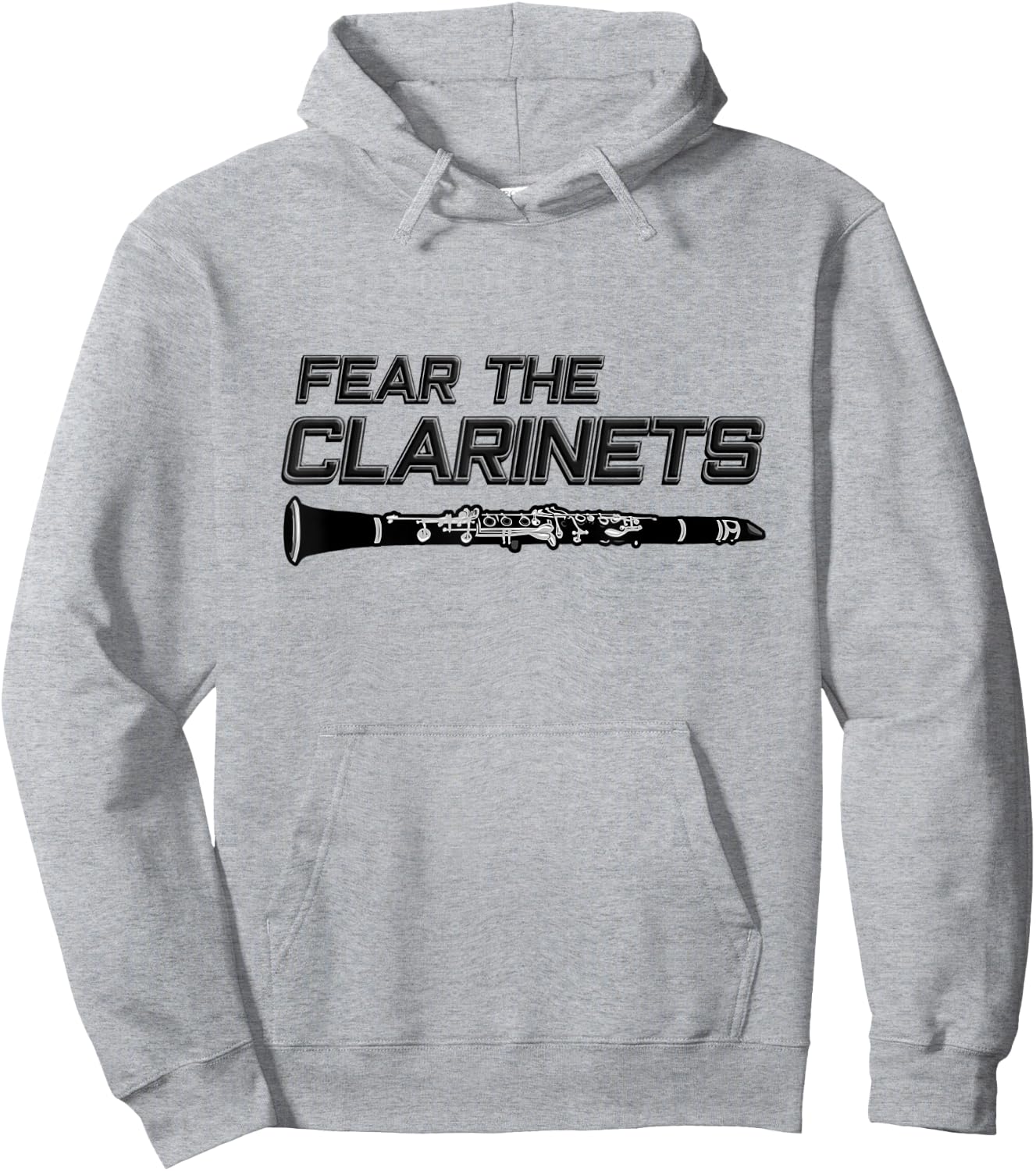 Fear the clarinets, funny band gift - Funny Clarinet Hoodie - Hoodie | Ash