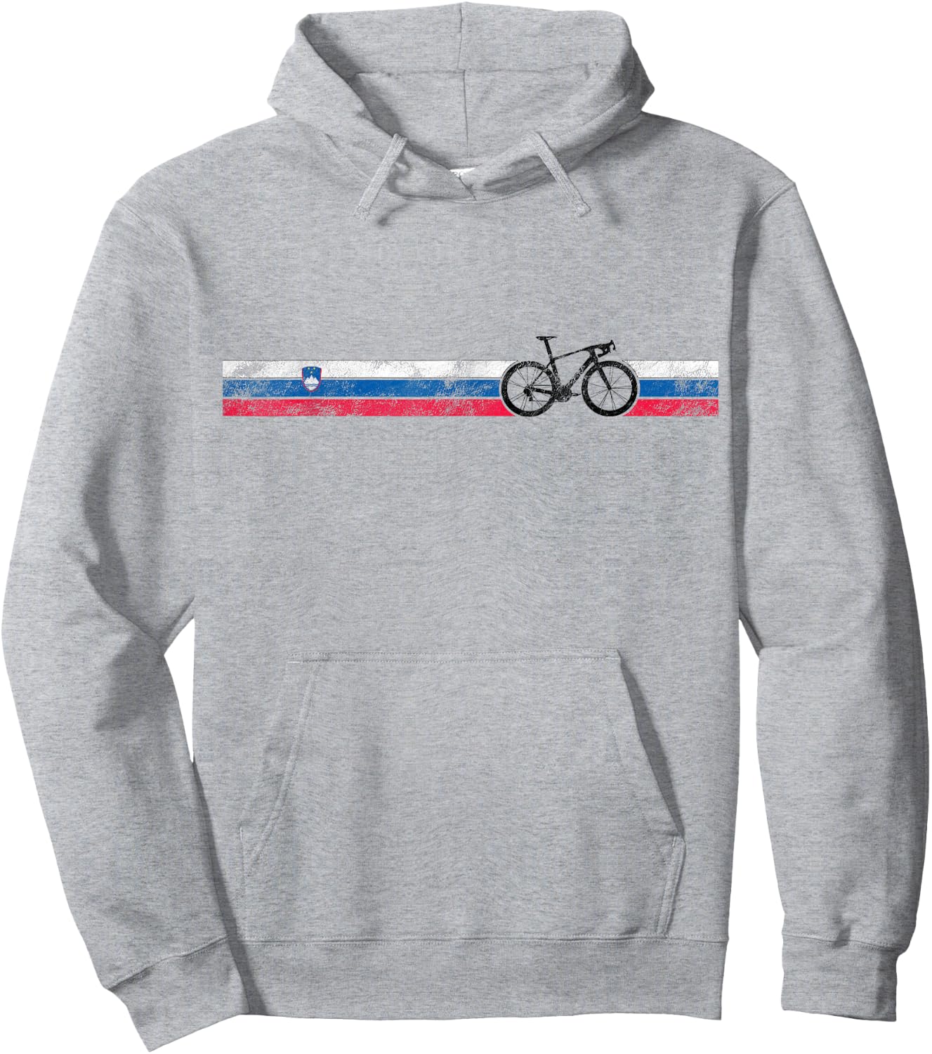 Cyclist Flag Republic Slovenia Slovene Cycling Gift Hoodie - Hoodie | Ash