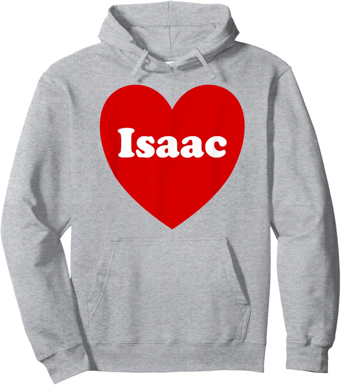 I Love Isaac Heart Cute Isaac Name Birthday Hoodie - Hoodie | Ash