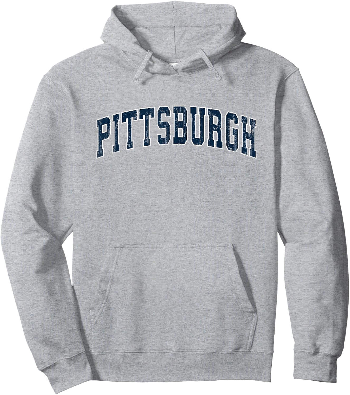 Pittsburgh Pennsylvania PA Vintage Sports Design Navy Design Hoodie - Hoodie | Ash