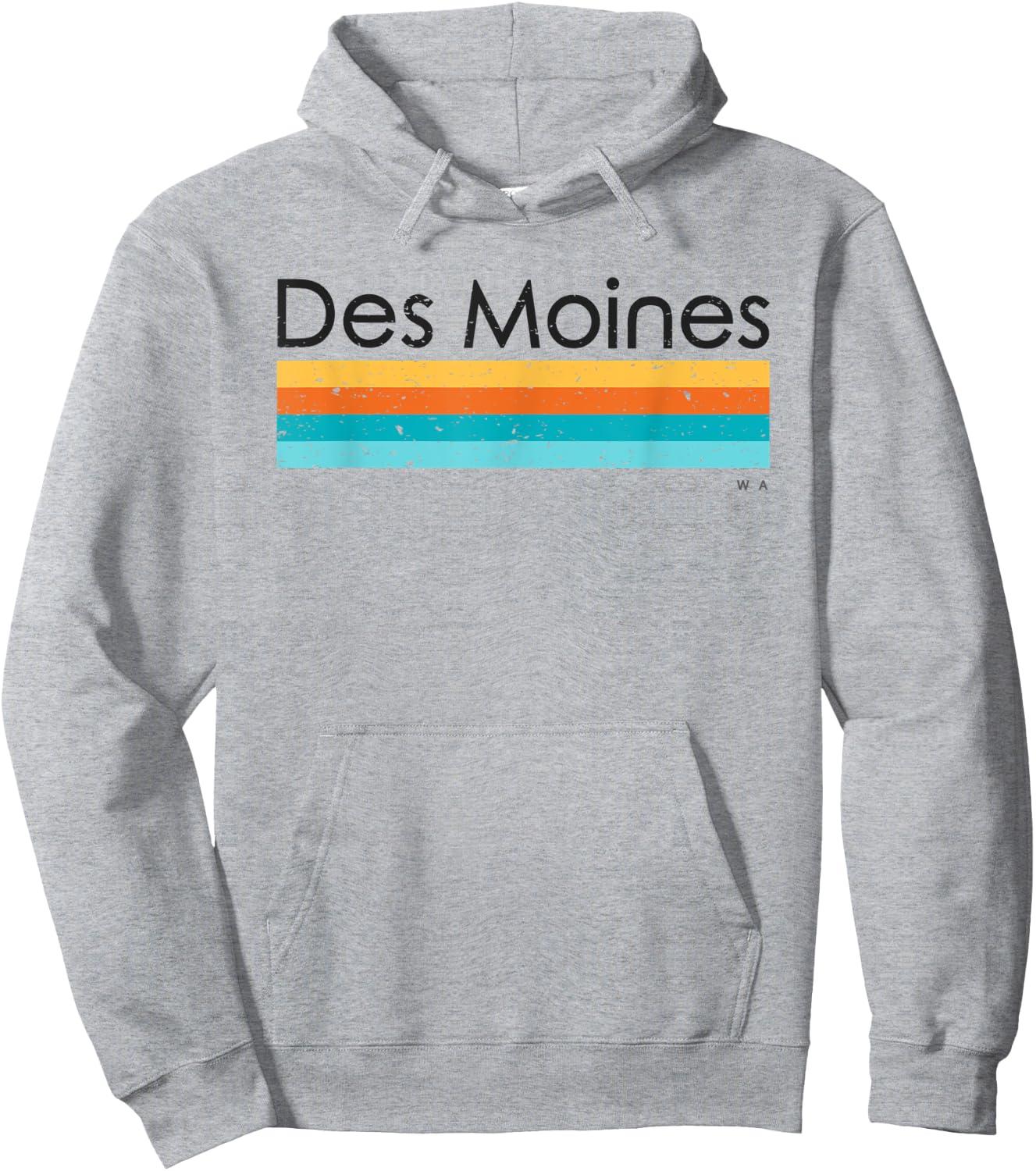 Vintage Des Moines WA Retro Design Hoodie - Hoodie | Ash