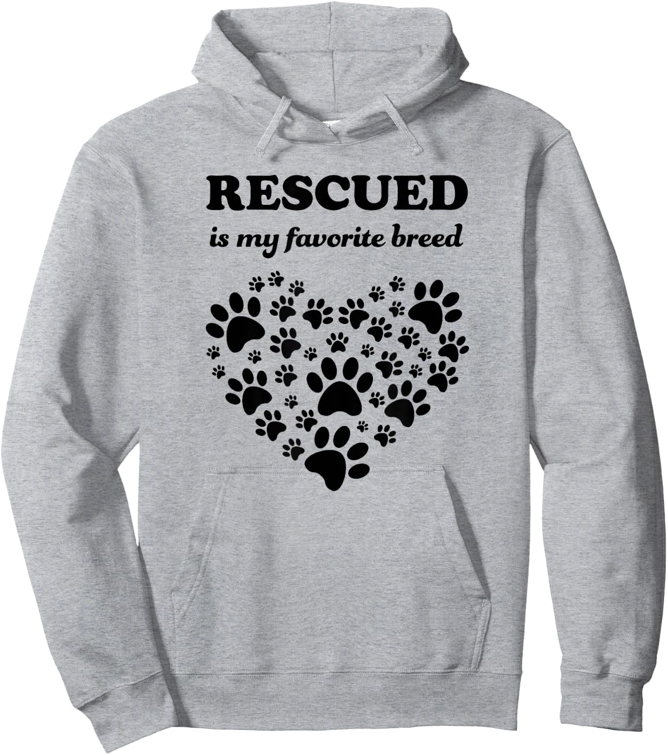 Rescued Is My Favorite Breed Cute Rescue Dogs Lovers Gift Hoodie - Hoodie | Ash