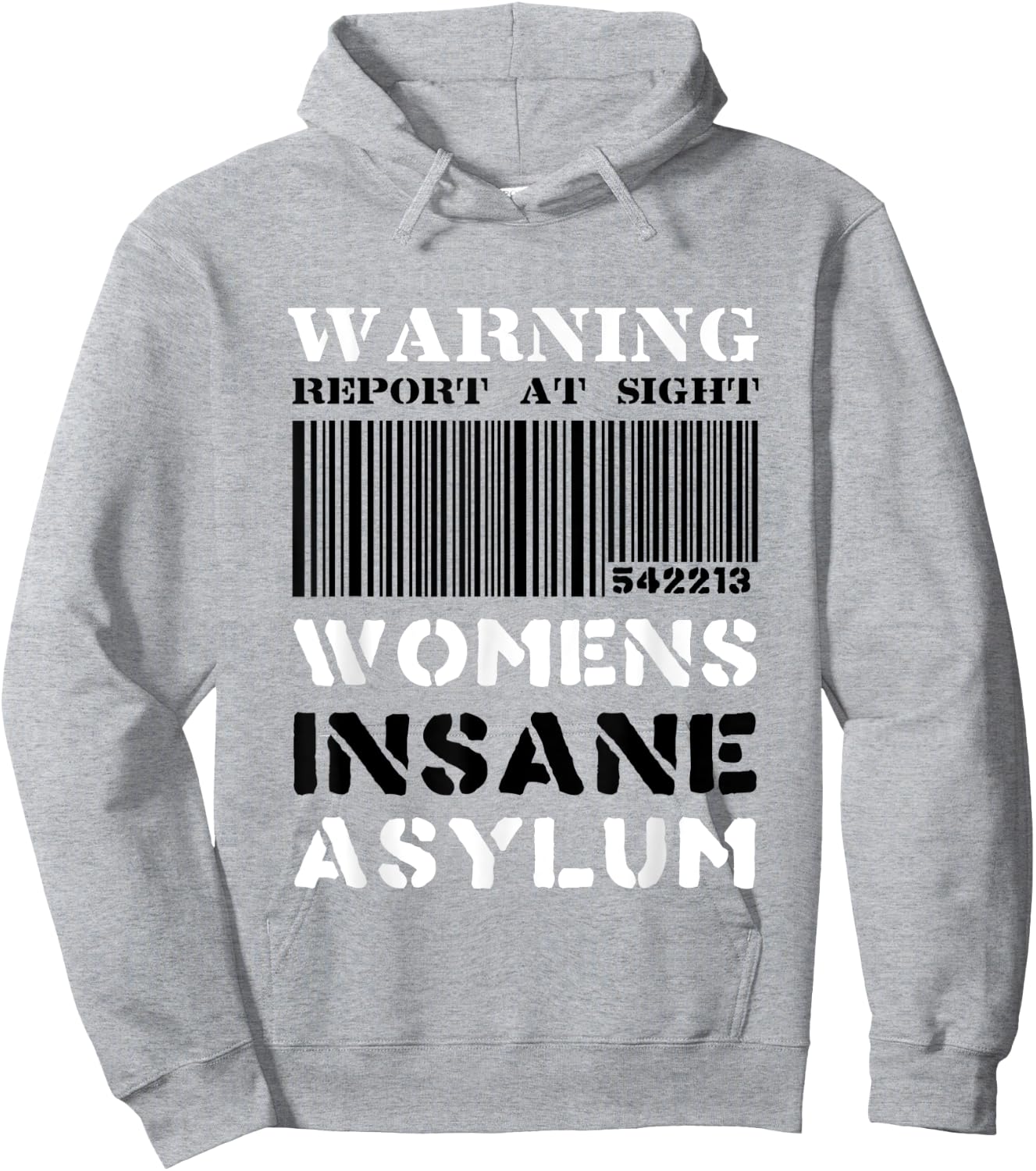 Warning Insane Asylum Inmate Funny Halloween Hoodie - Hoodie | Ash
