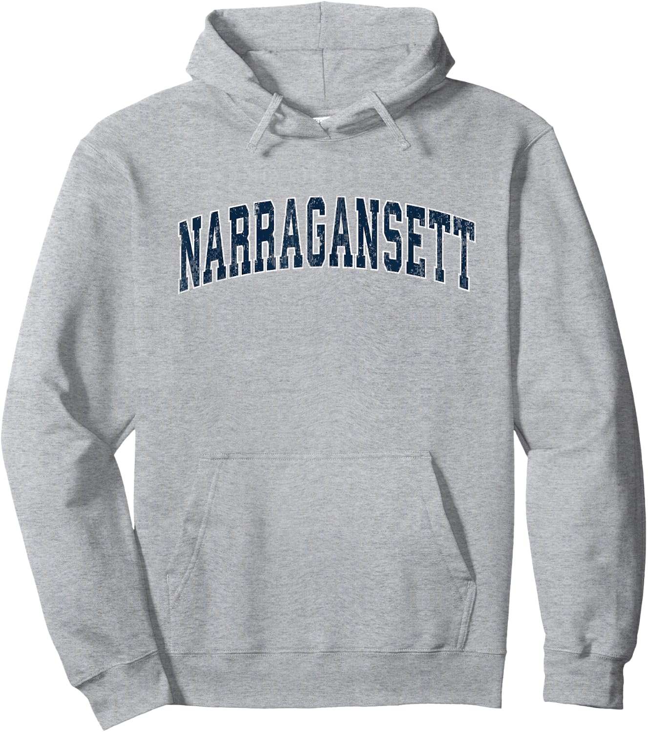 Narragansett Rhode Island RI Vintage Sports Design Navy Desi Hoodie - Hoodie | Ash