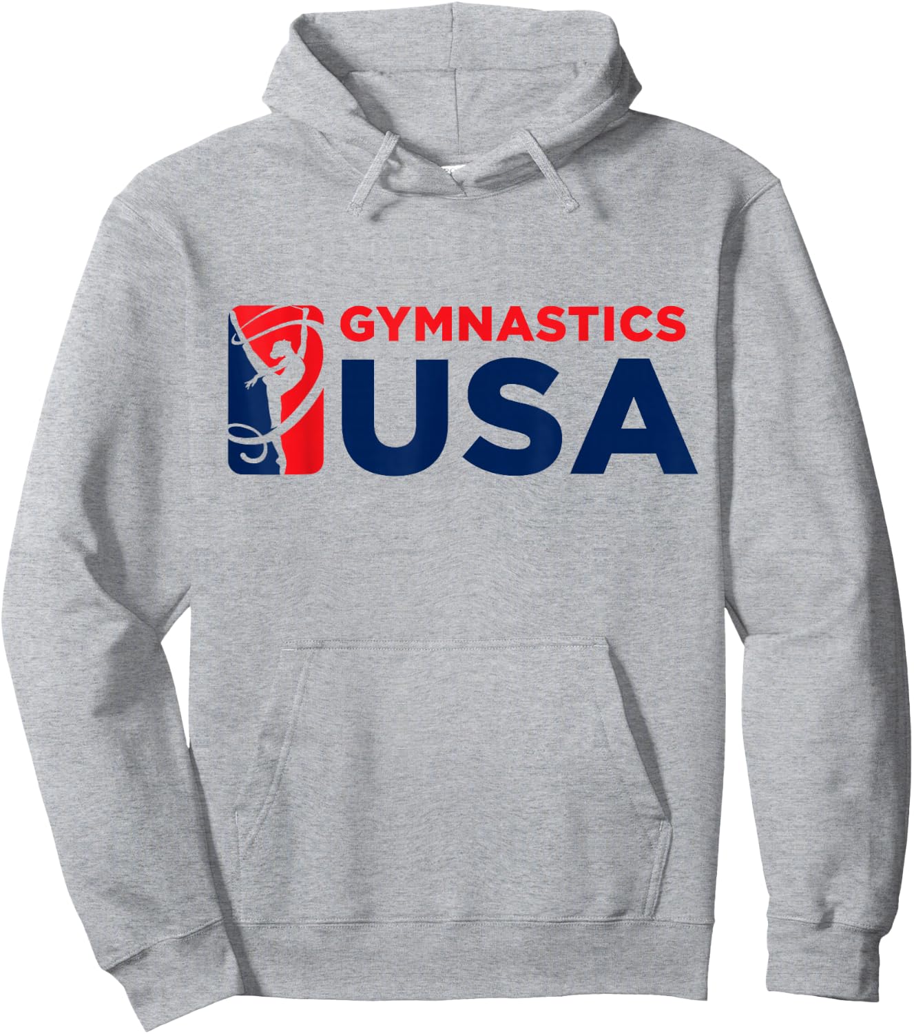 Gymnastics USA Support The Team USA Flag Hoodie - Hoodie | Ash