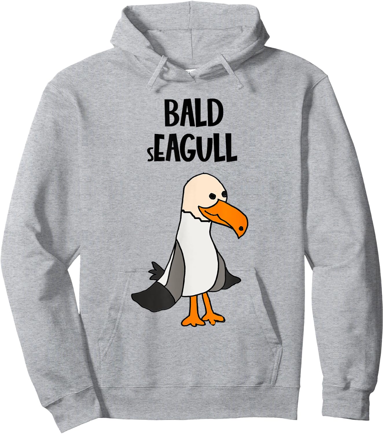 Smileteesfunny Funny Bald Seagull Bald Eagle Beach Pun Hoodie - Hoodie | Ash