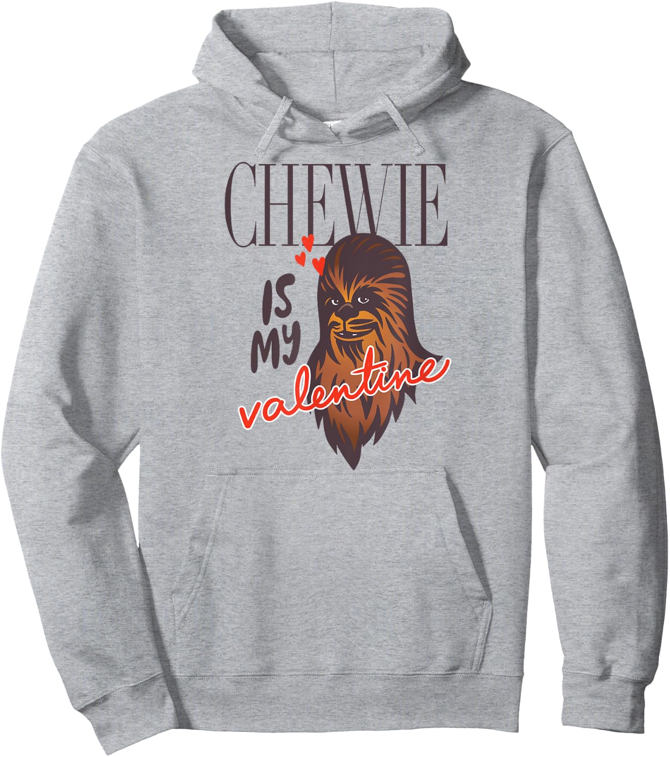Amazon Essentials Star Wars Chewbacca Chewie Is My Valentine Hoodie - Hoodie | Ash