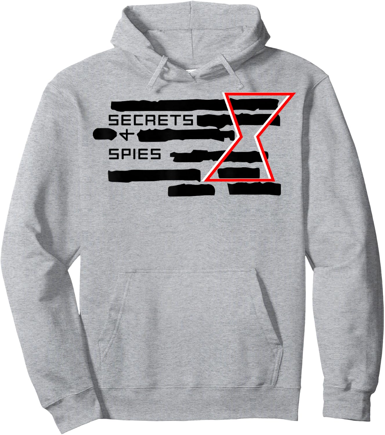 Marvel Black Widow Secrets And Spies Crossed Out Logo Hoodie - Hoodie | Ash