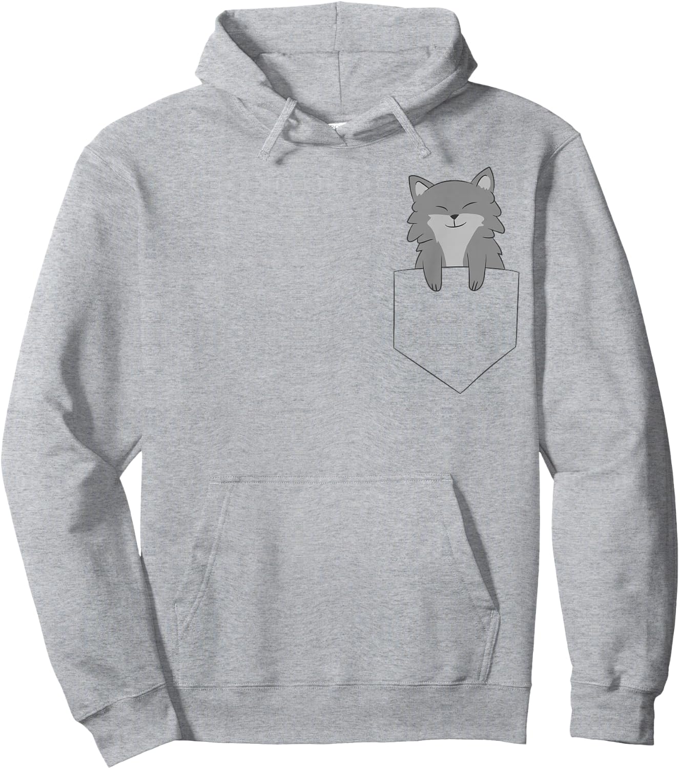 Wolf In Bag Wolves Forest Gift Funny Wolf Hoodie - Hoodie | Ash