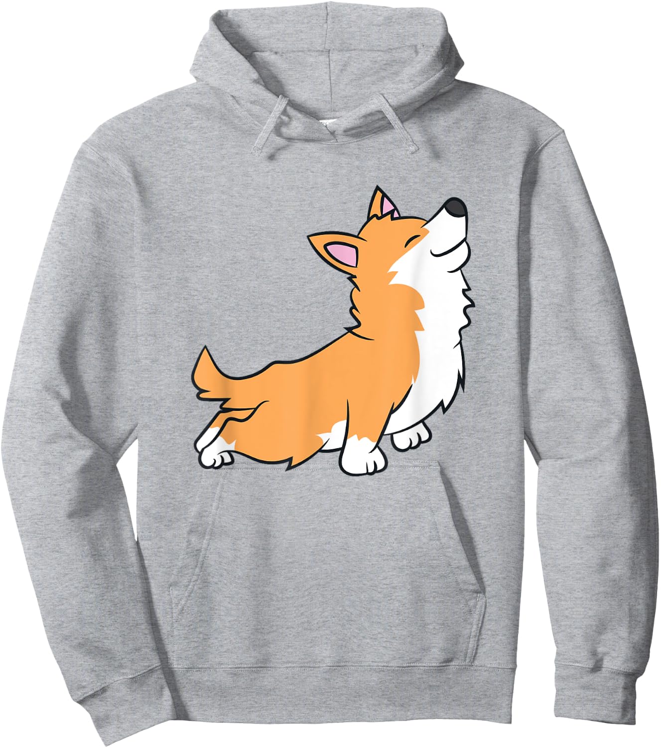 Corgi Dog Yoga Workout Meditation Exercise Corgi Owner Women Kids Hoodie - Hoodie | Ash