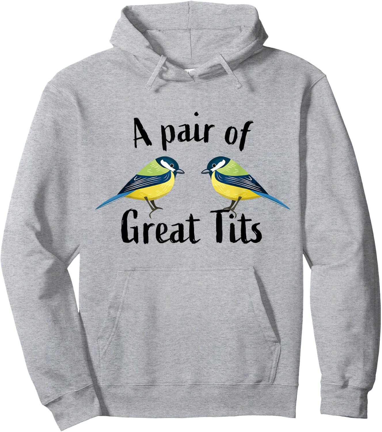 A pair of great tits | Funny bird Gift Hoodie - Hoodie | Ash