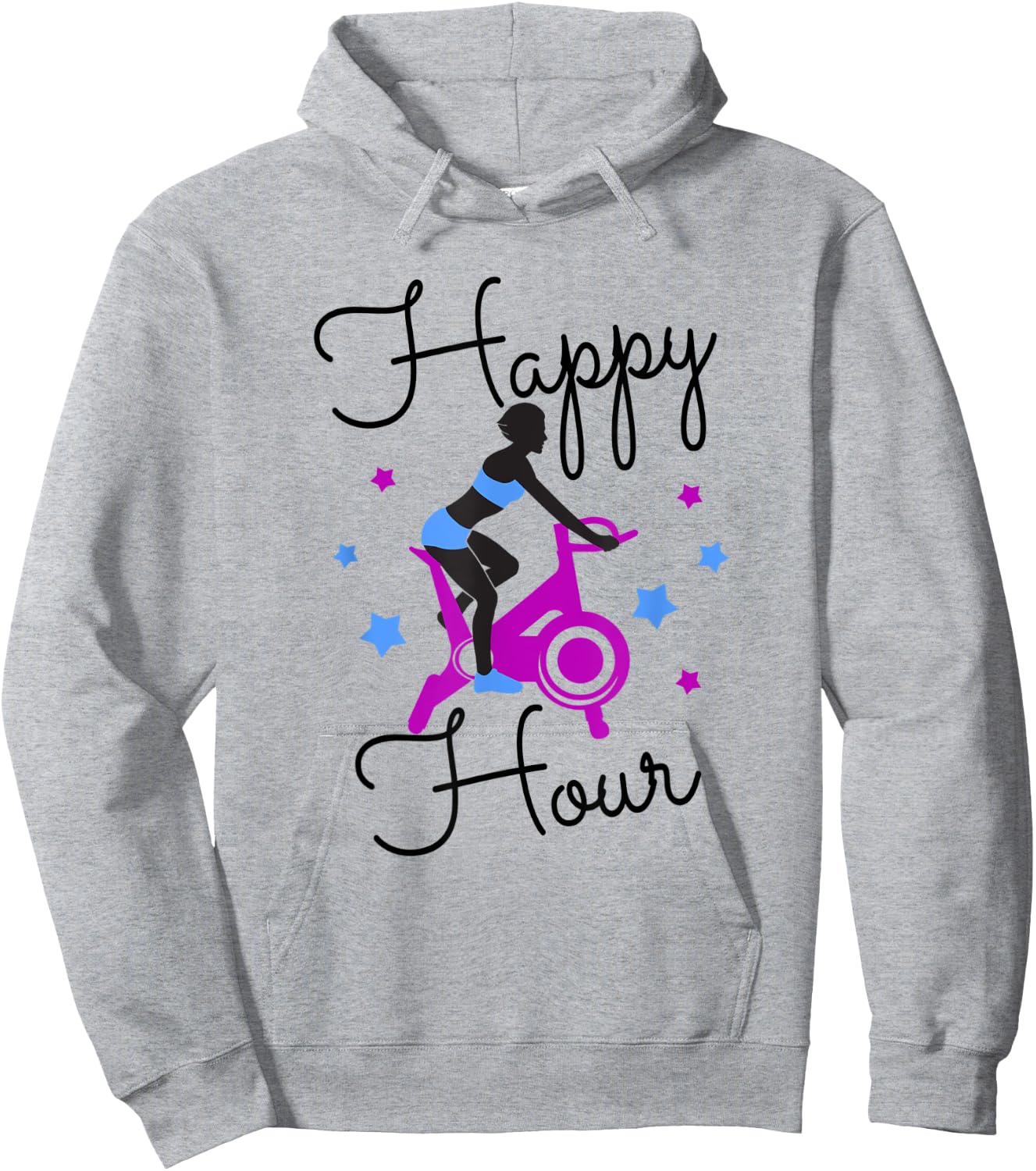 Funny Spin Class Happy Hour Indoor Cycling Spinning Hoodie - Hoodie | Ash