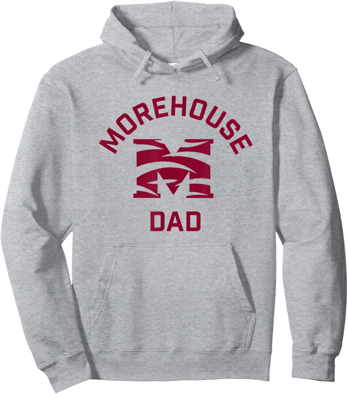 Morehouse College Maroon Tigers Arched Dad Hoodie - Hoodie | Ash