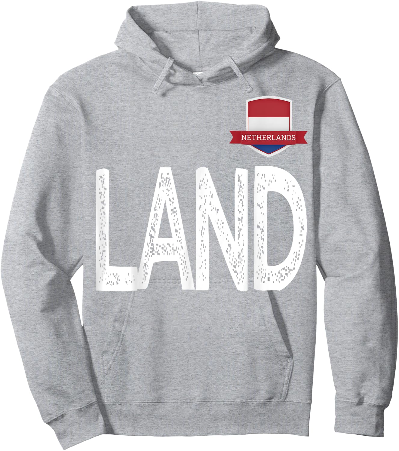 Nederland Netherlands Human-Flag Letter L and A and N and D Hoodie - Hoodie | Ash