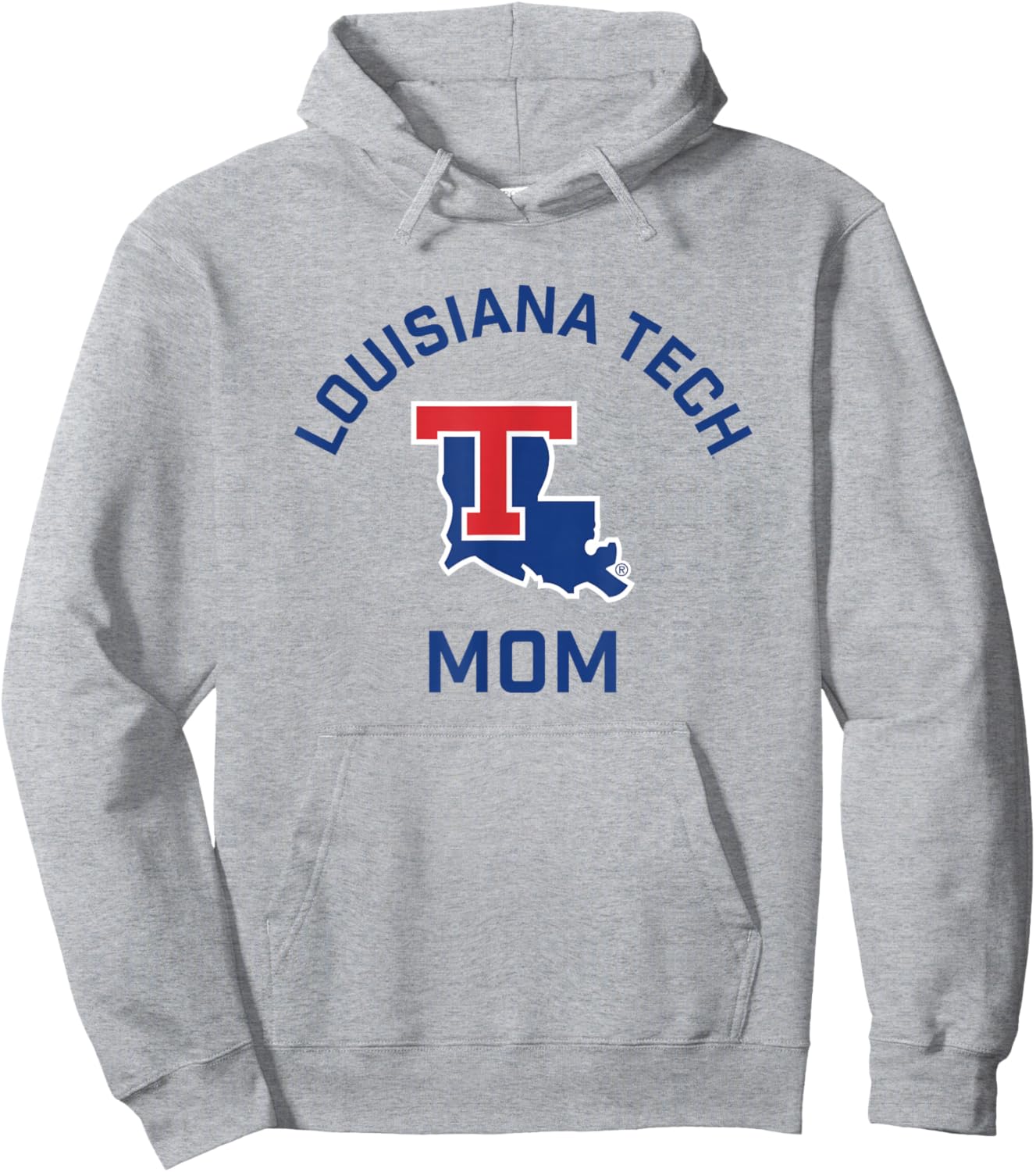 Louisiana Tech Bulldogs Arched Mom Hoodie - Hoodie | Ash