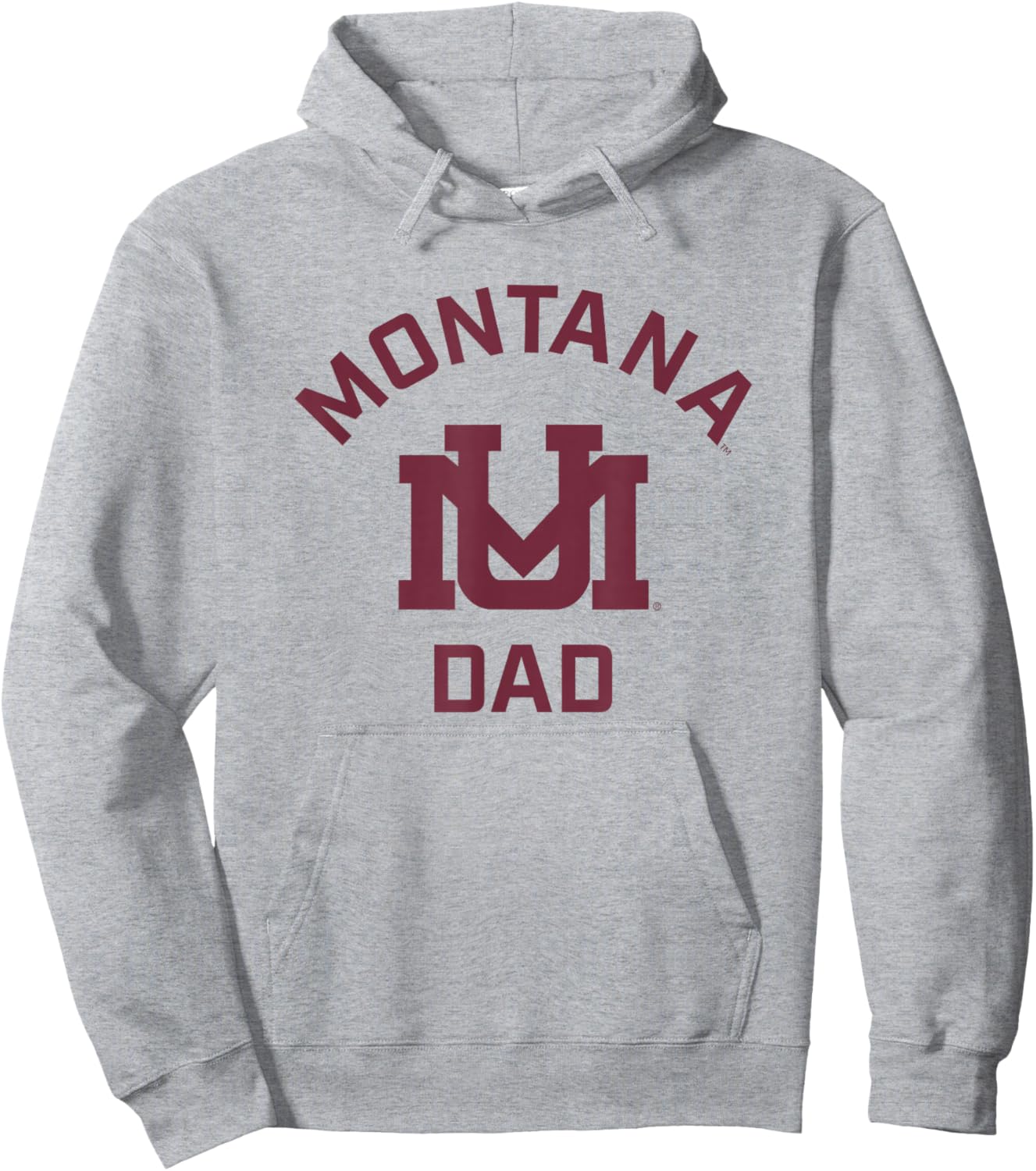 University of Montana Grizzlies Arched Dad Hoodie - Hoodie | Ash