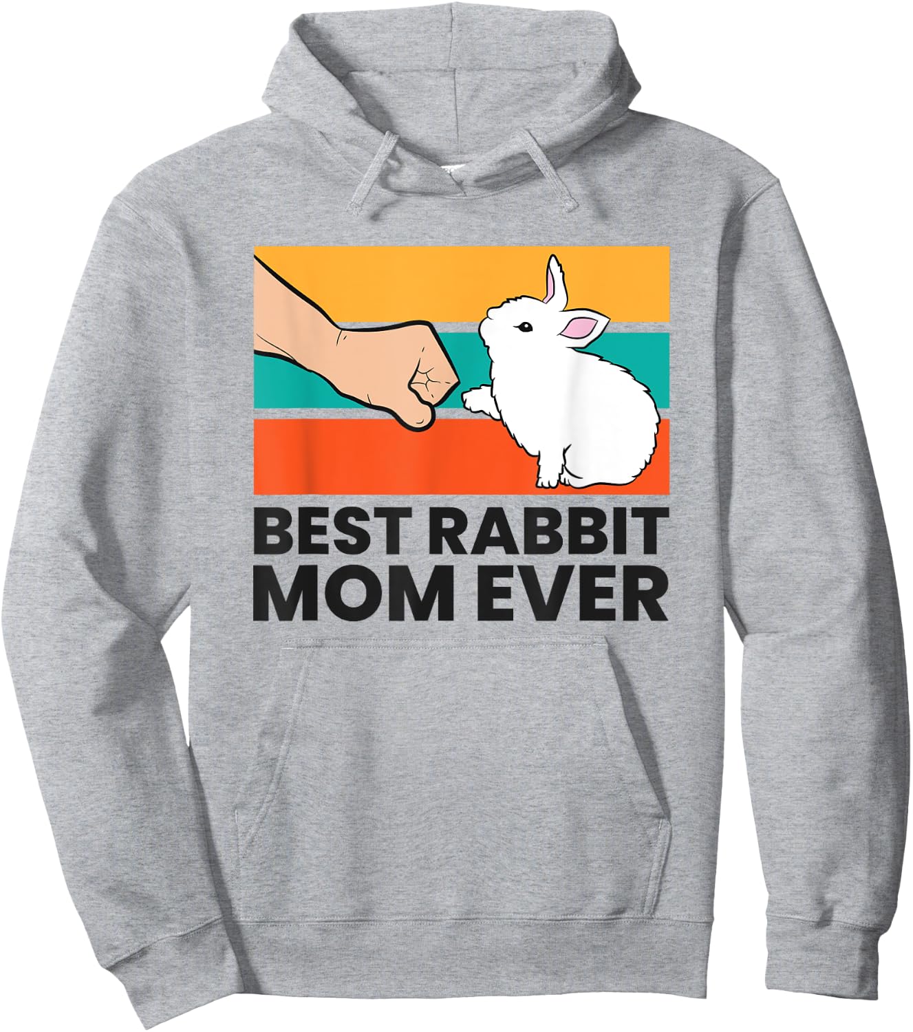 Best Rabbit Mom Ever Funny Rabbit Mother Rabbit Bunny Hoodie - Hoodie | Ash