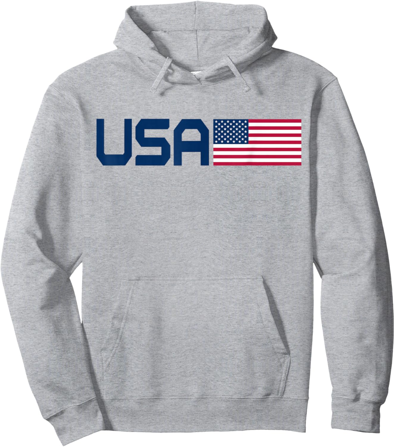 American Patriotic Design Men Women 4th of July USA Flag Hoodie - Hoodie | Ash