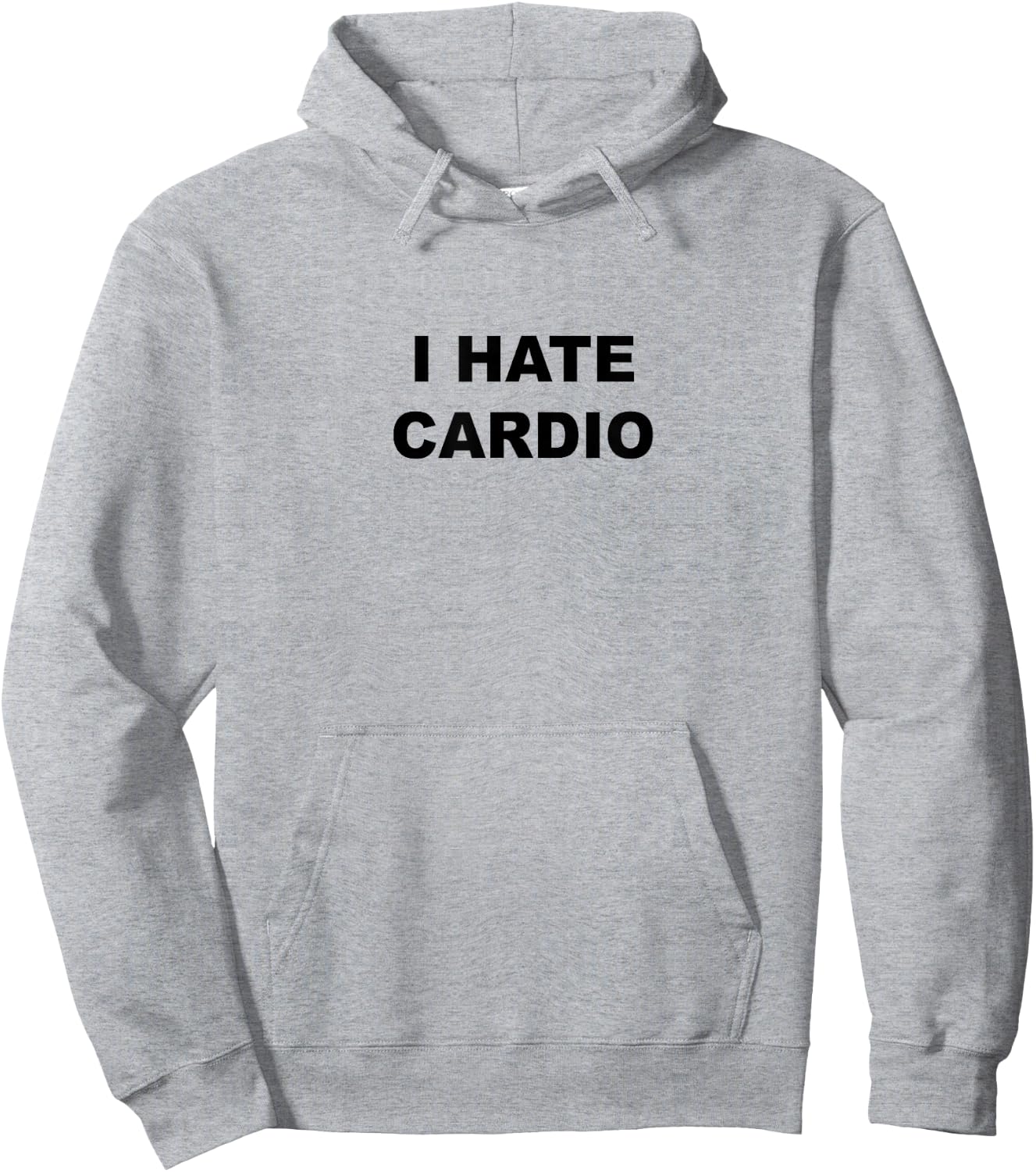Top That Says - I Hate Card | Funny Because Cardio Sucks Hoodie - Hoodie | Ash